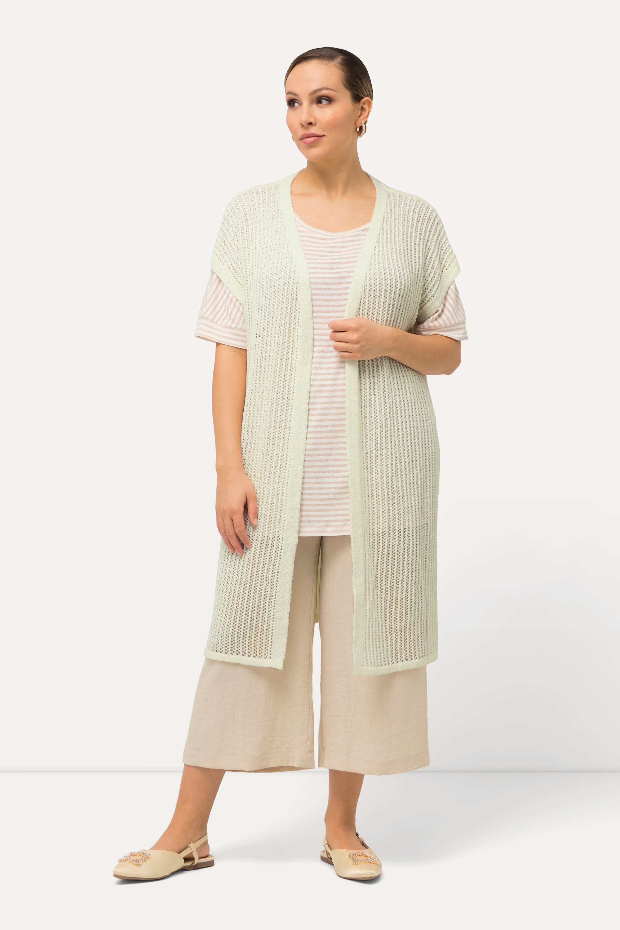 Gilet en maille ajourée, ULLA POPKEN