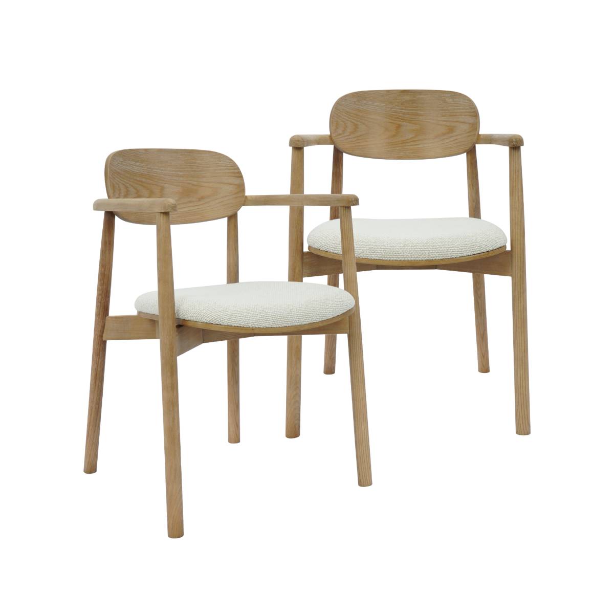 Lot de 2 chaises en bois de sapin OLIA, MADE IN MEUBLES