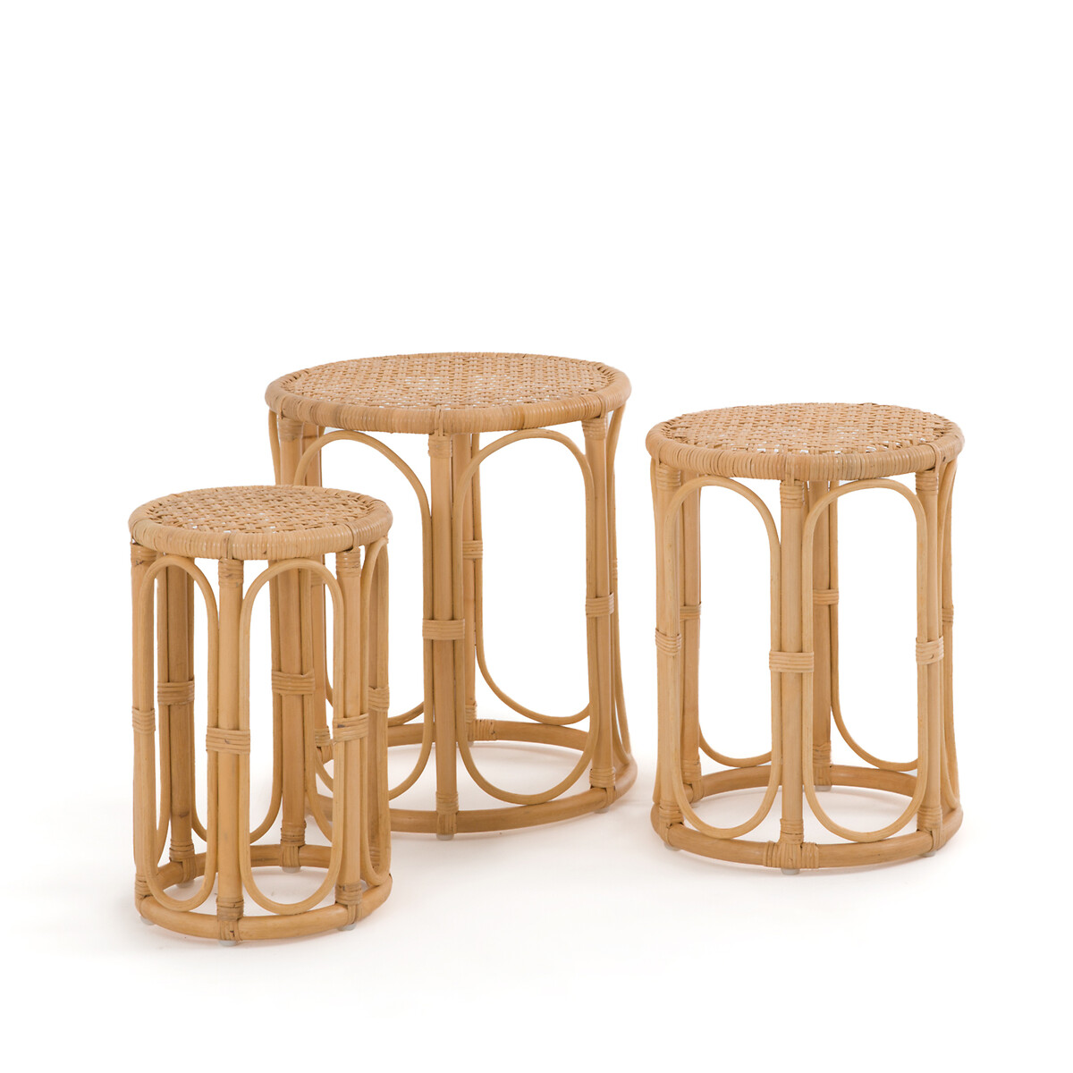 Cane shop nesting tables