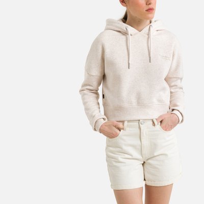 Cotton Mix Cropped Hoodie SUPERDRY