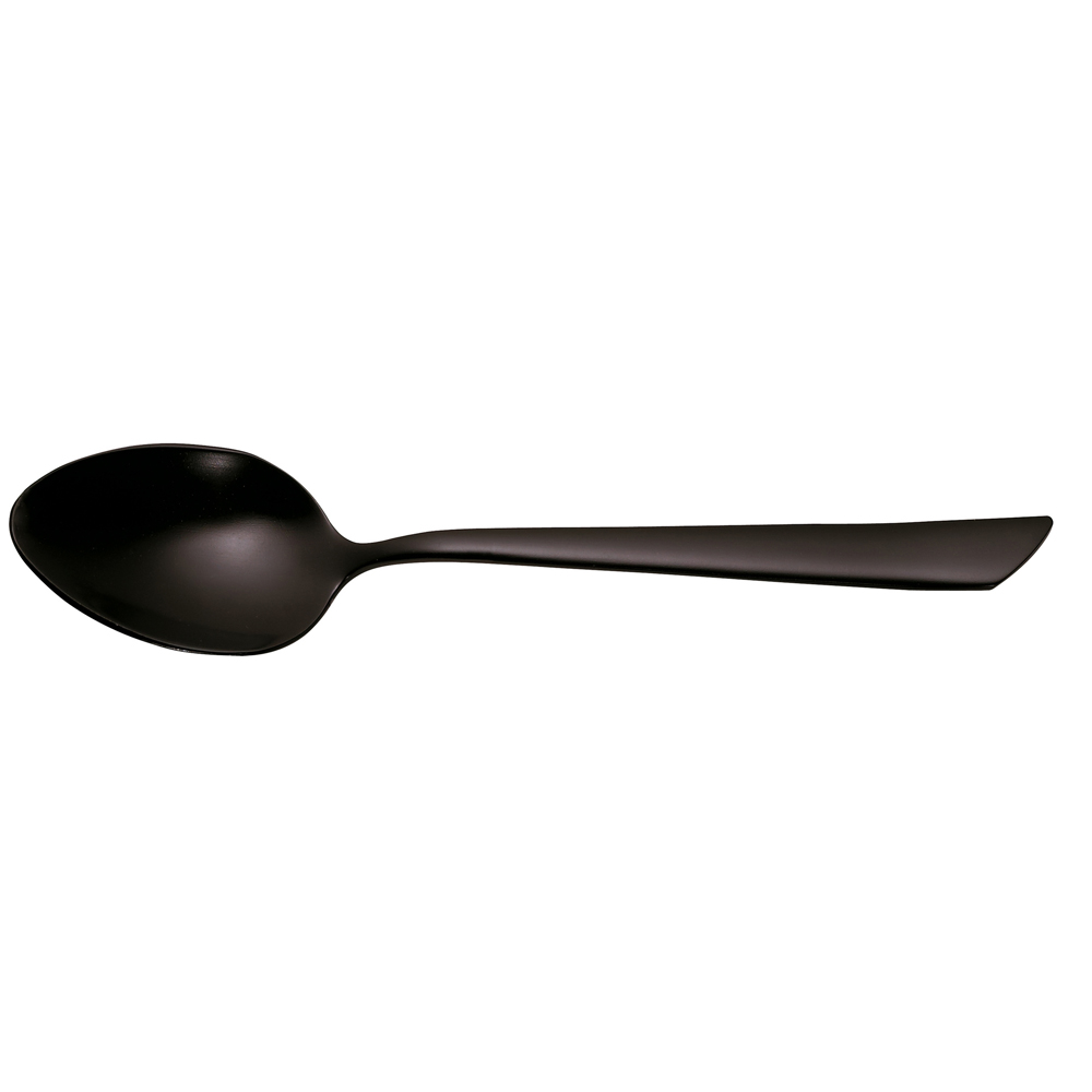 Cuillère à café monobloc Delta black inox (lot de 6), JEAN DUBOST