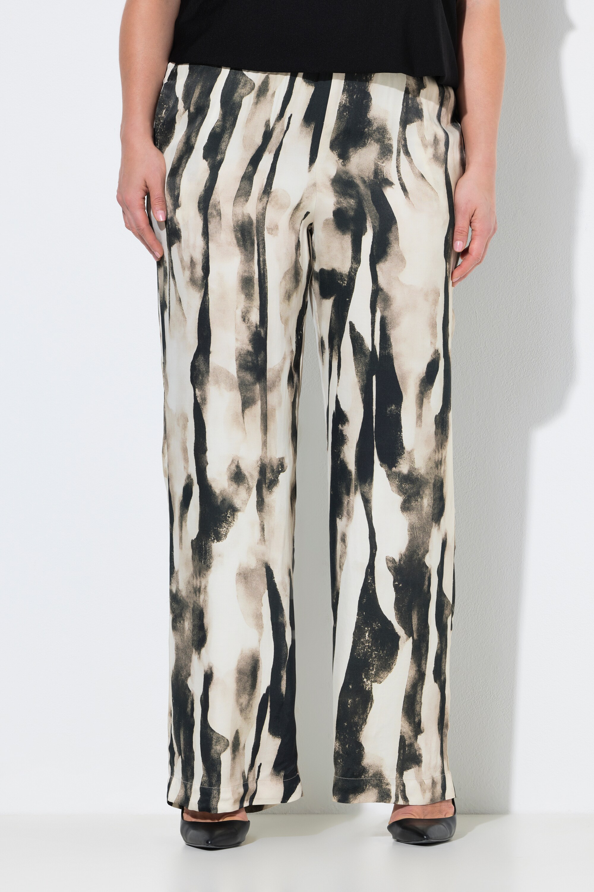 Pantalon en satin imprimé, ULLA POPKEN