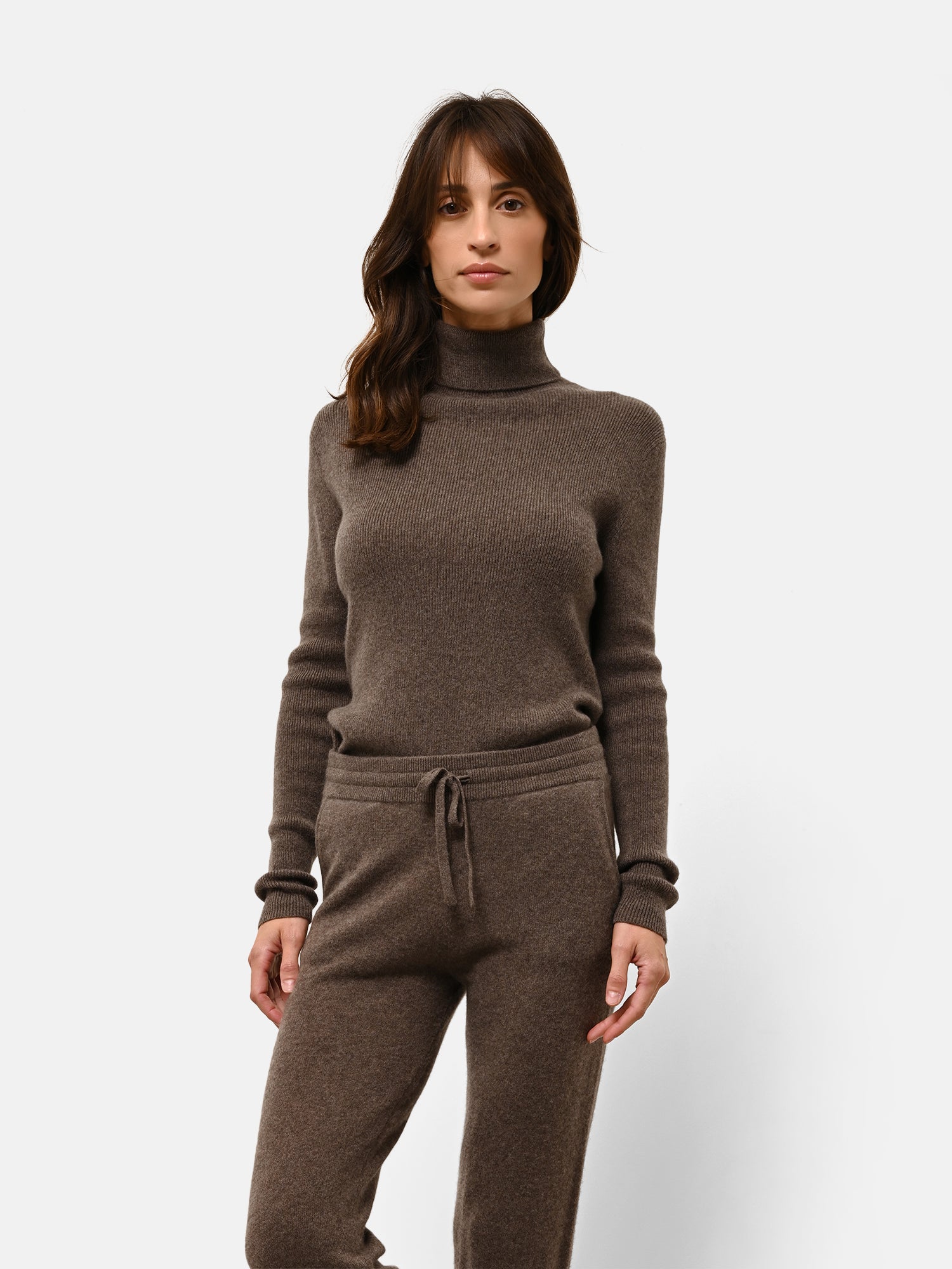 Jogging Taupe Chiné Wendy, JUST CASHMERE