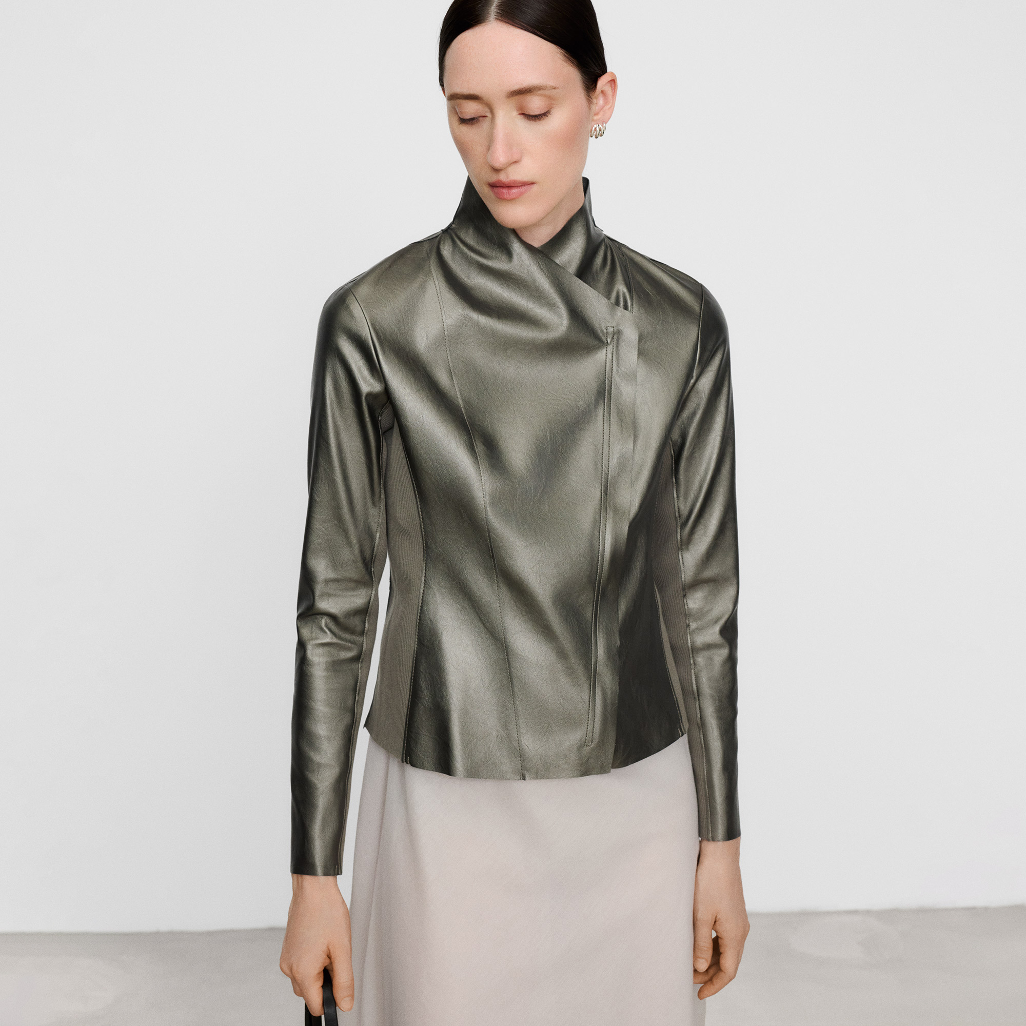 Veste cintrée à col cheminée, ADOLFO DOMINGUEZ