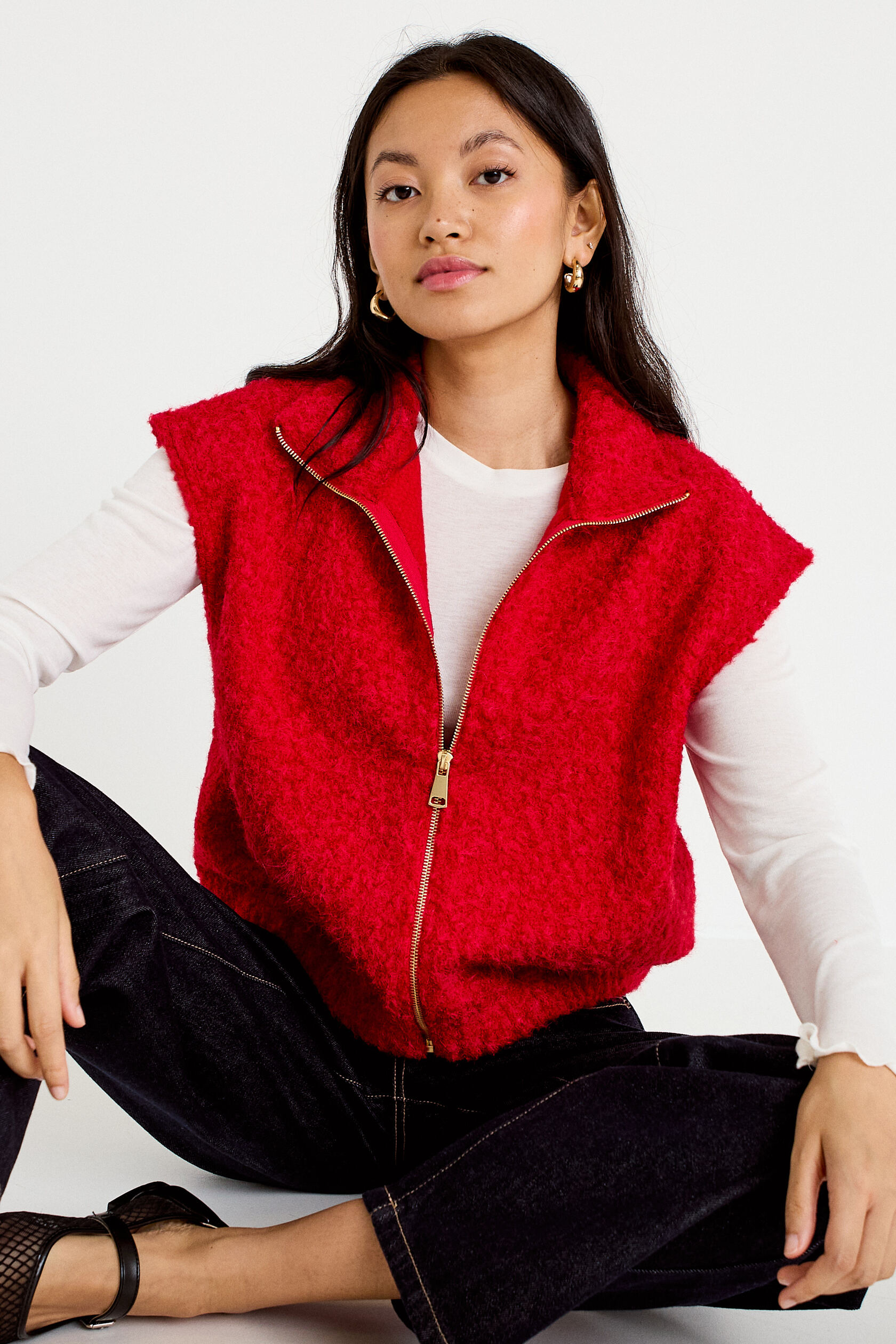 Gilet sans manches col montant, CACHE CACHE