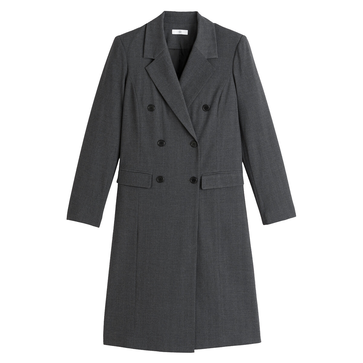 Long double-breasted coat dark grey La Redoute Collections | La 