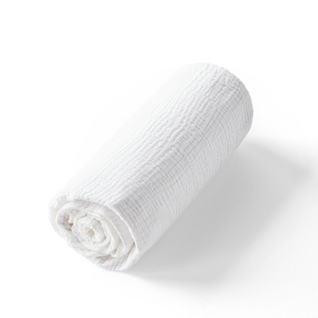 Yafa 100% Organic Cotton Muslin 200 Thread Count Fitted Sheet - AM.PM