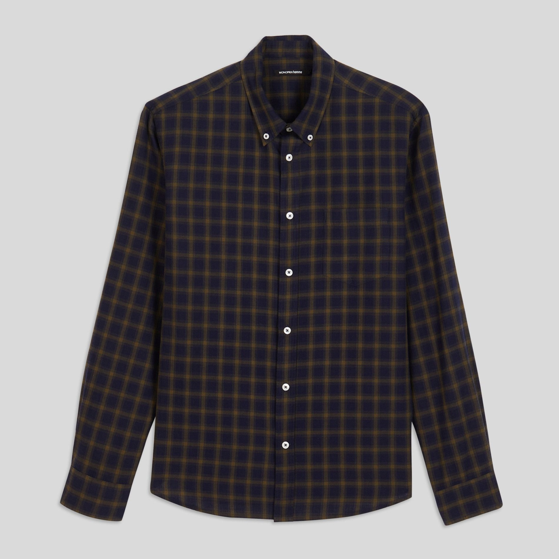 Chemise à carreaux en flanelle de coton BIO GOTS, MONOPRIX