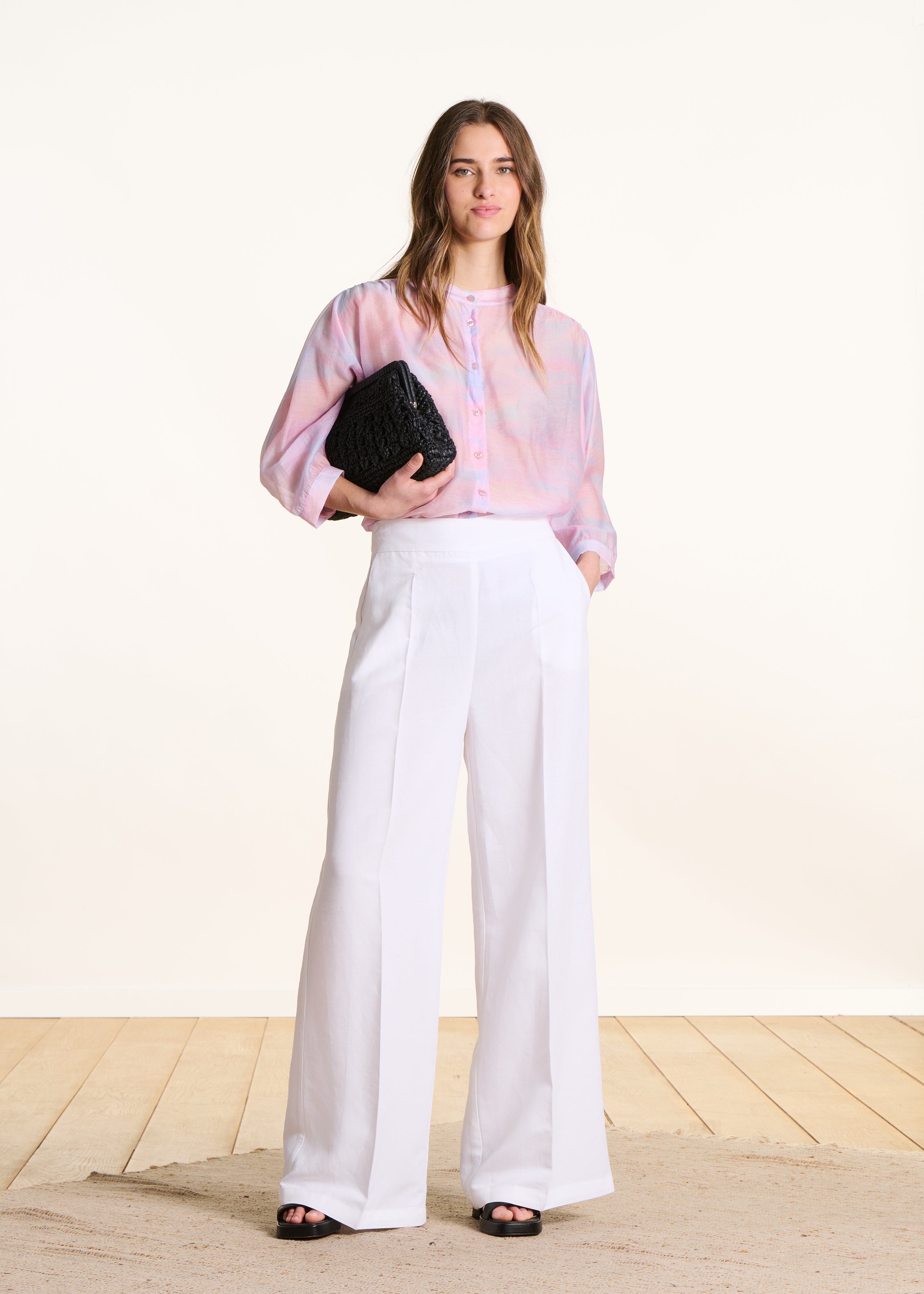 Pantalon large taille haute, LA FEE MARABOUTEE
