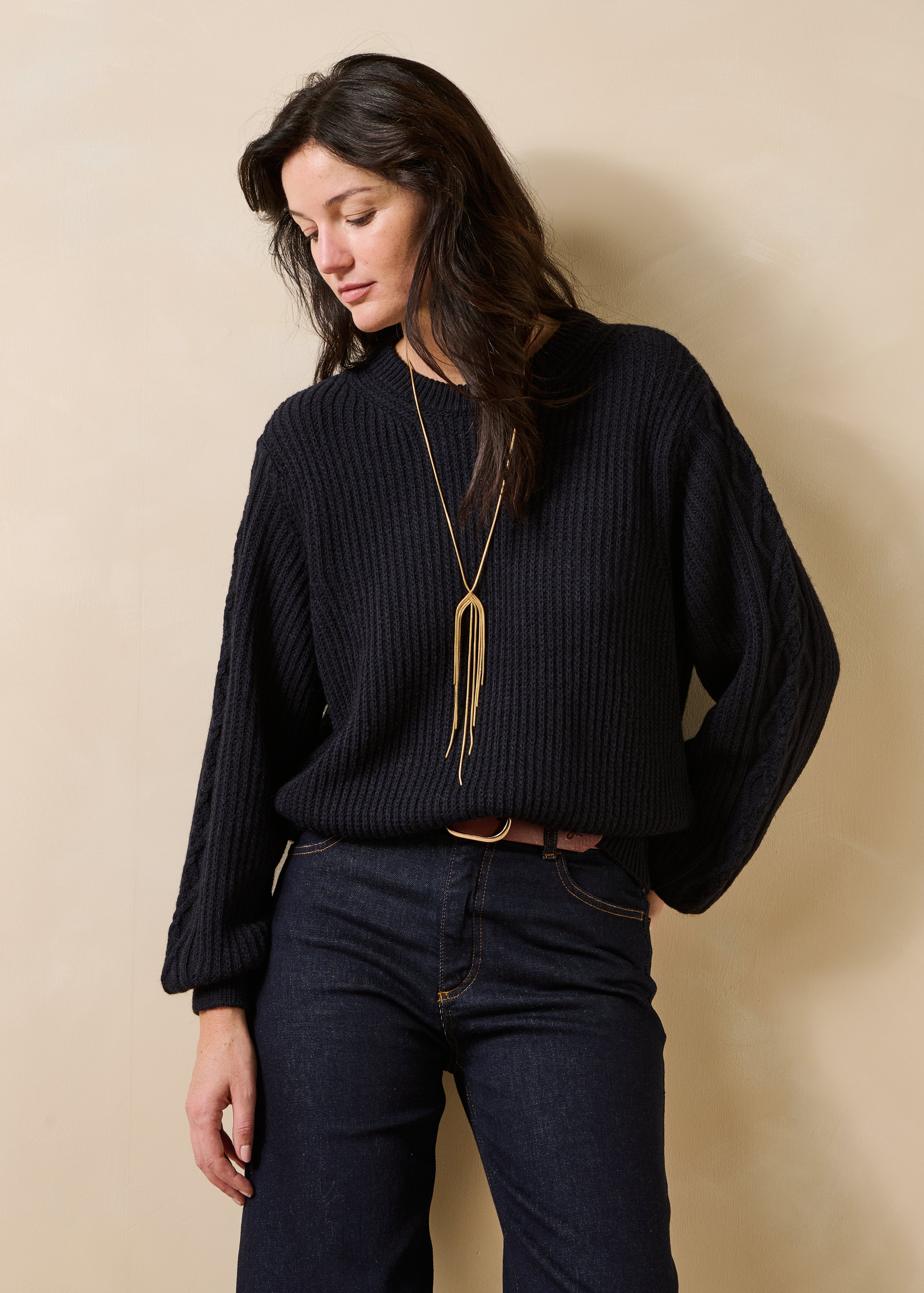 Pull manches longues col rond, LA FEE MARABOUTEE