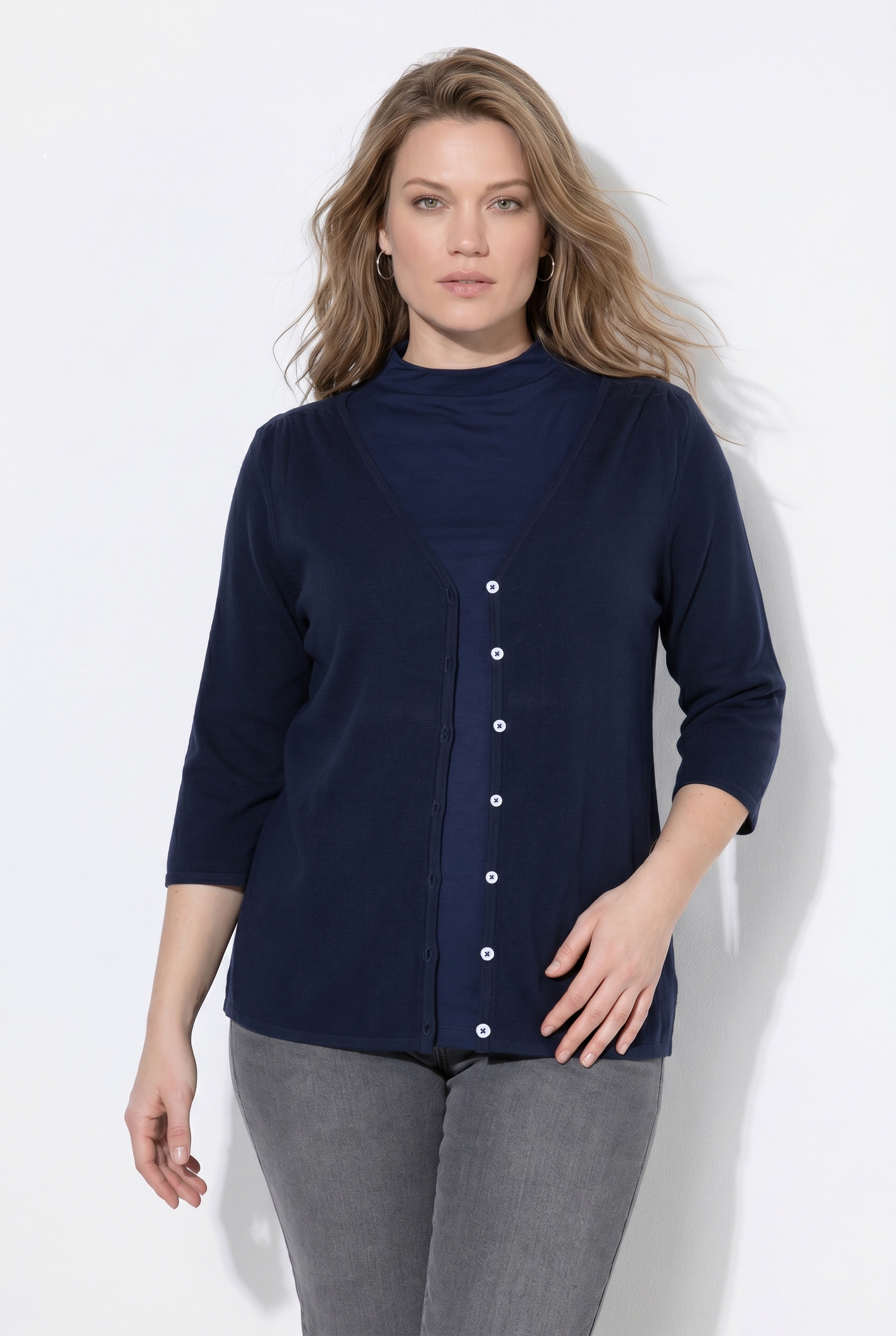 Cardigan en coton bio, ULLA POPKEN