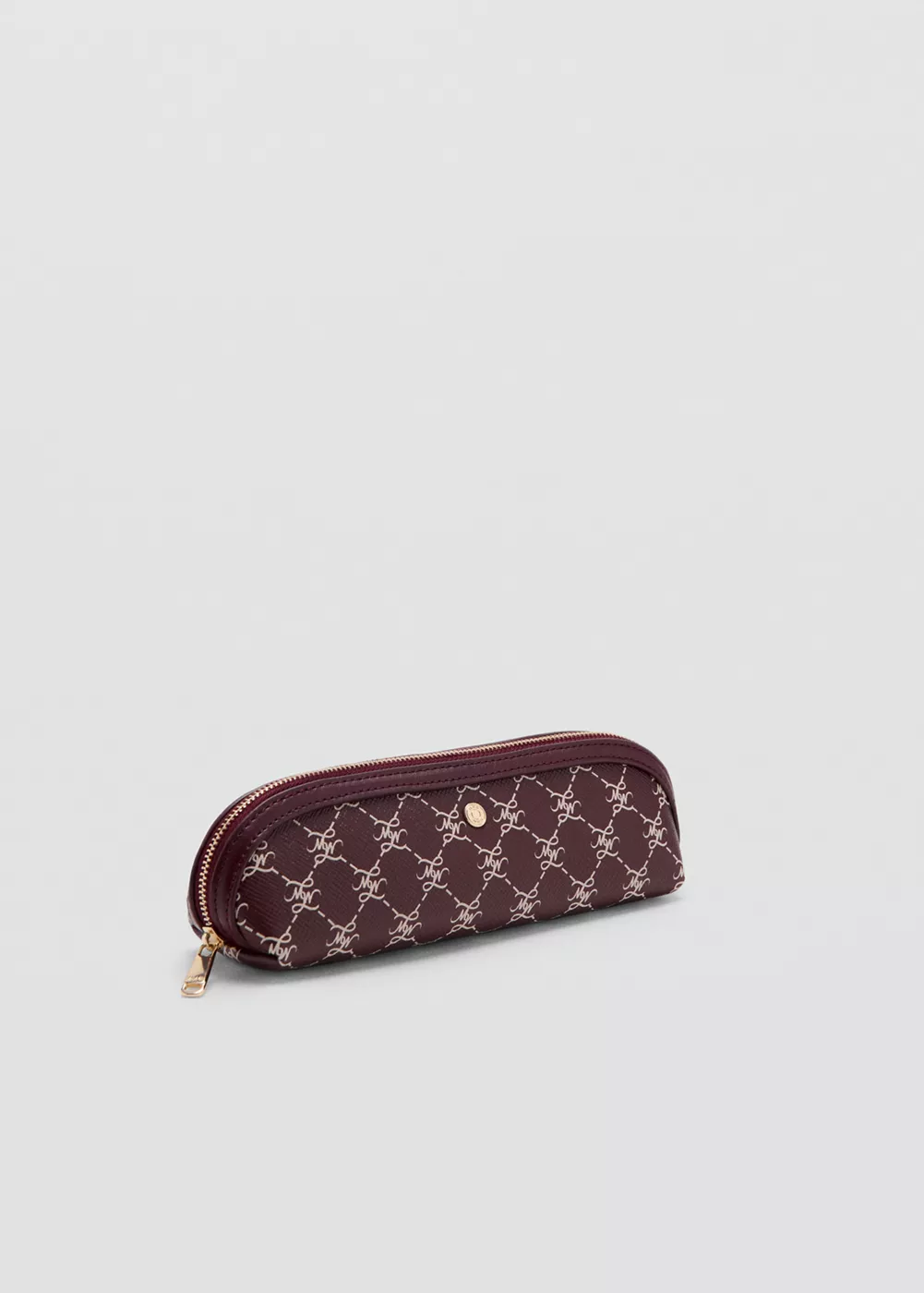 Trousse fermeture Éclair à imprimé logo, MANGO