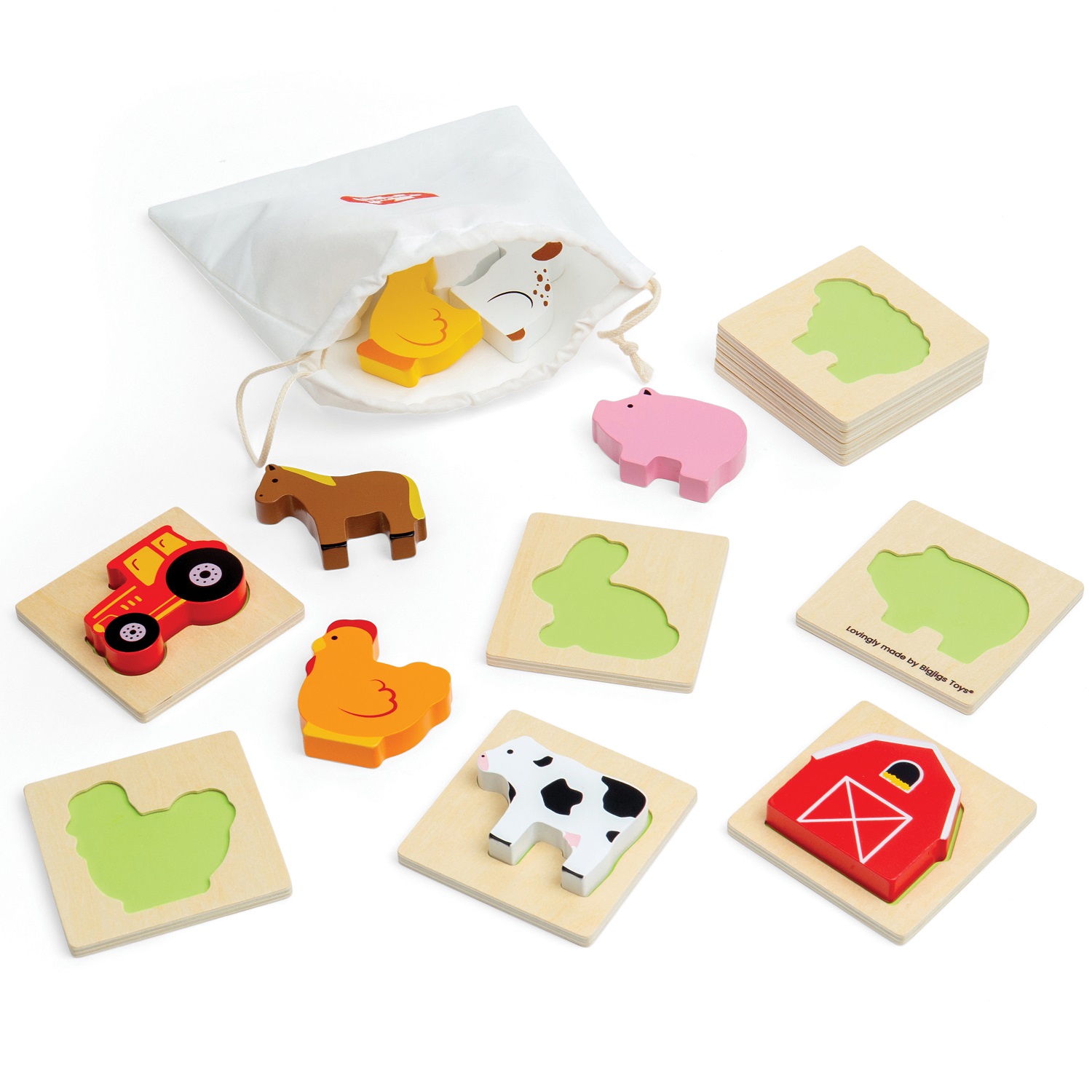 Jeu touche et trouve de la ferme, BIGJIGS