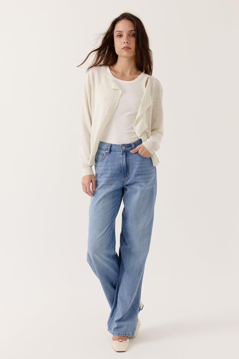 Jean Avenise taille haute coupe droite légèrement ample, ARTLOVE