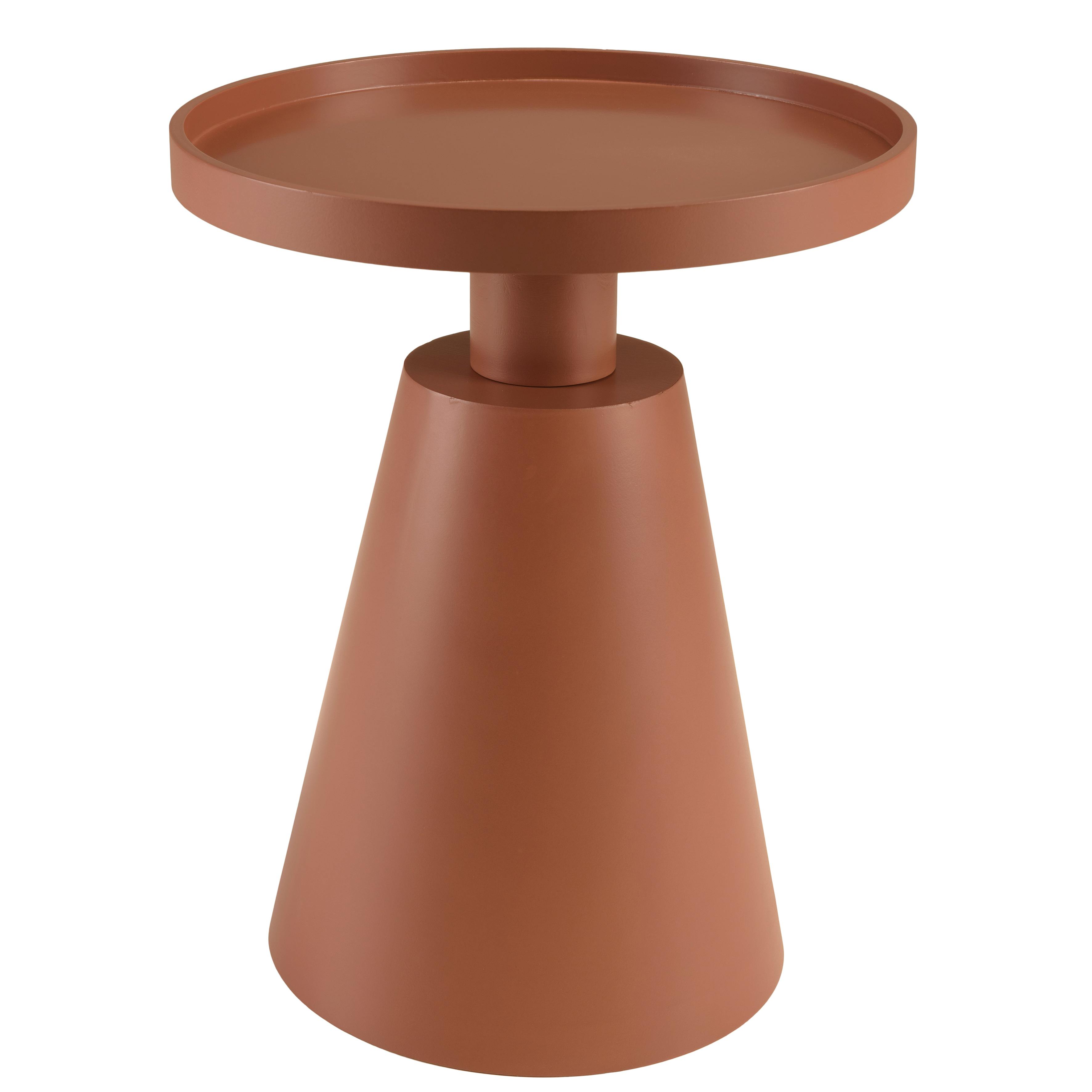 Table d'appoint ronde en bois peint terracotta CASTILLE, PIER IMPORT