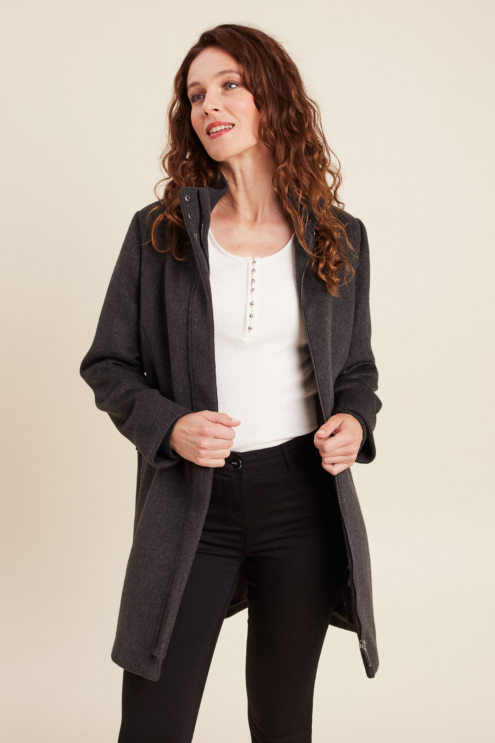 Manteau col montant doublé, BREAL