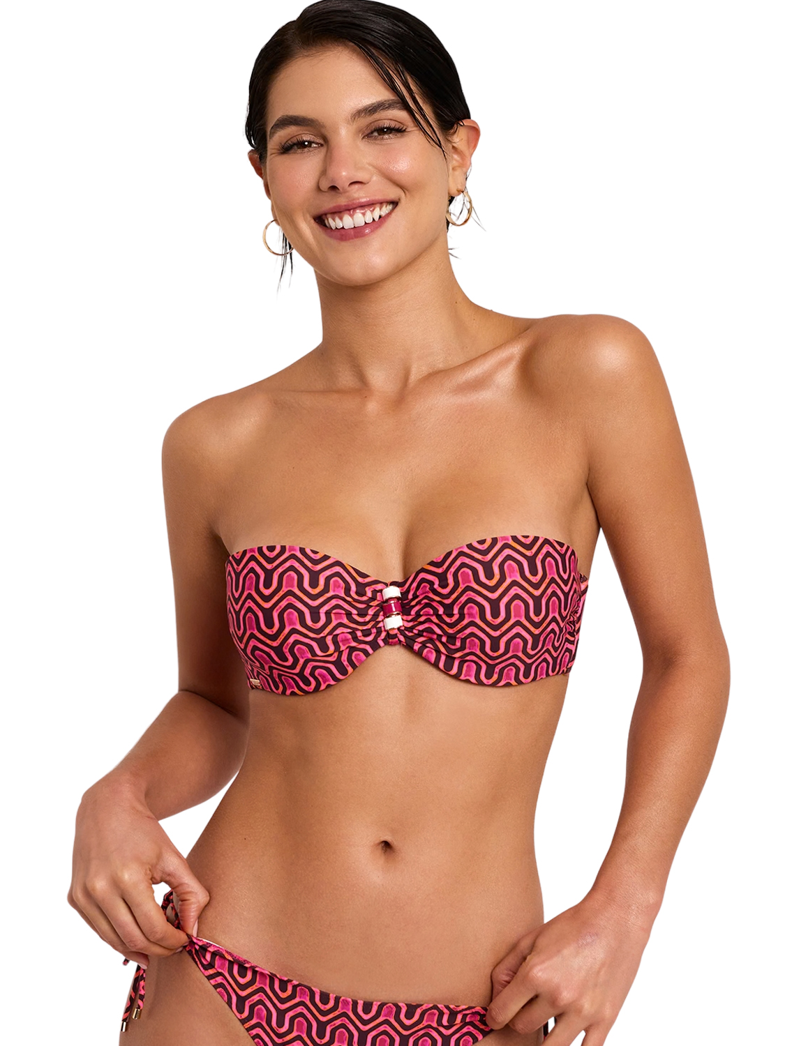 Haut maillot de bain bandeau KALEIDO, SELMARK MARE
