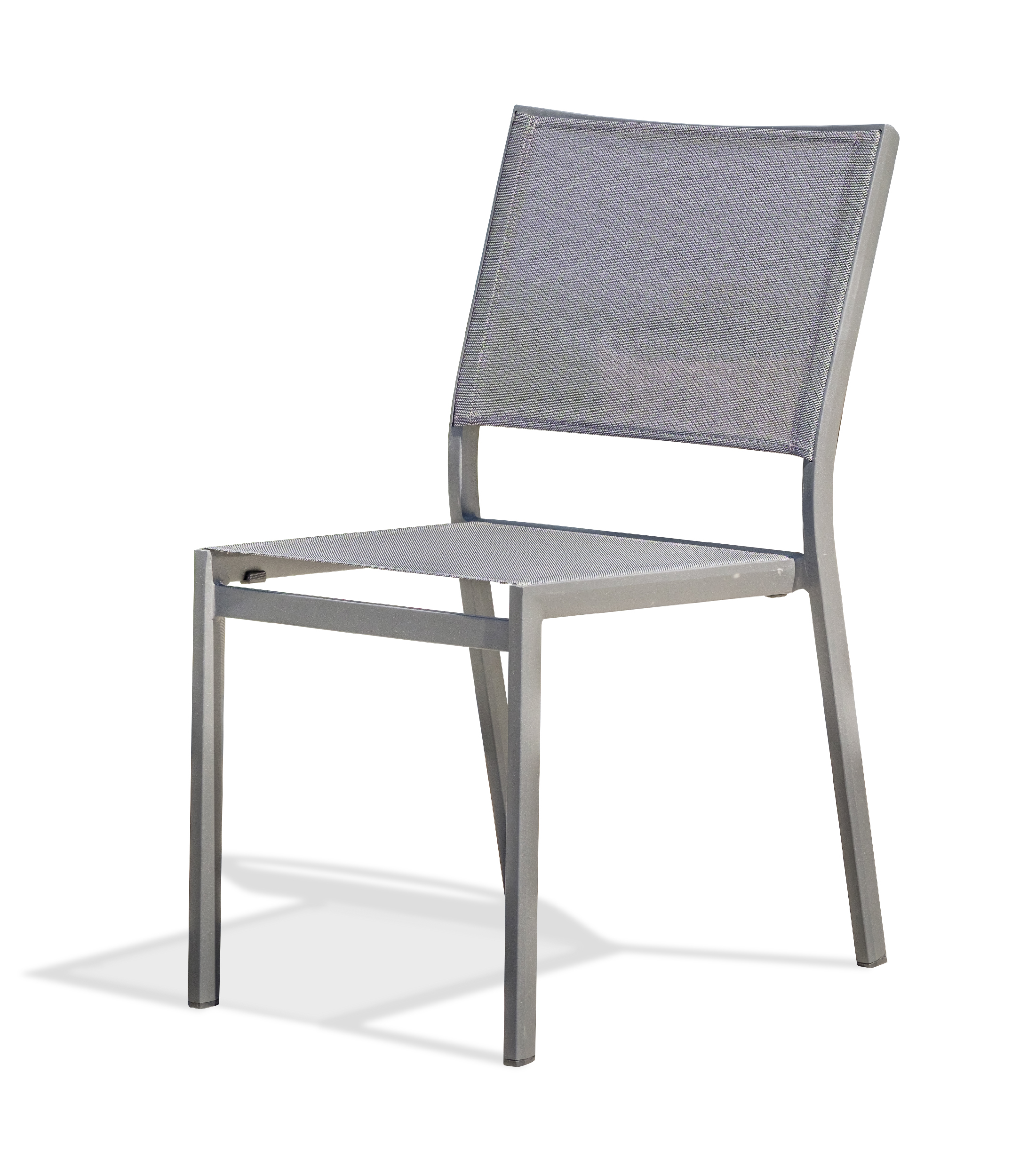 Chaise de jardin empilable en aluminium et toile plastifiée STOCKHOLM, DCB GARDEN