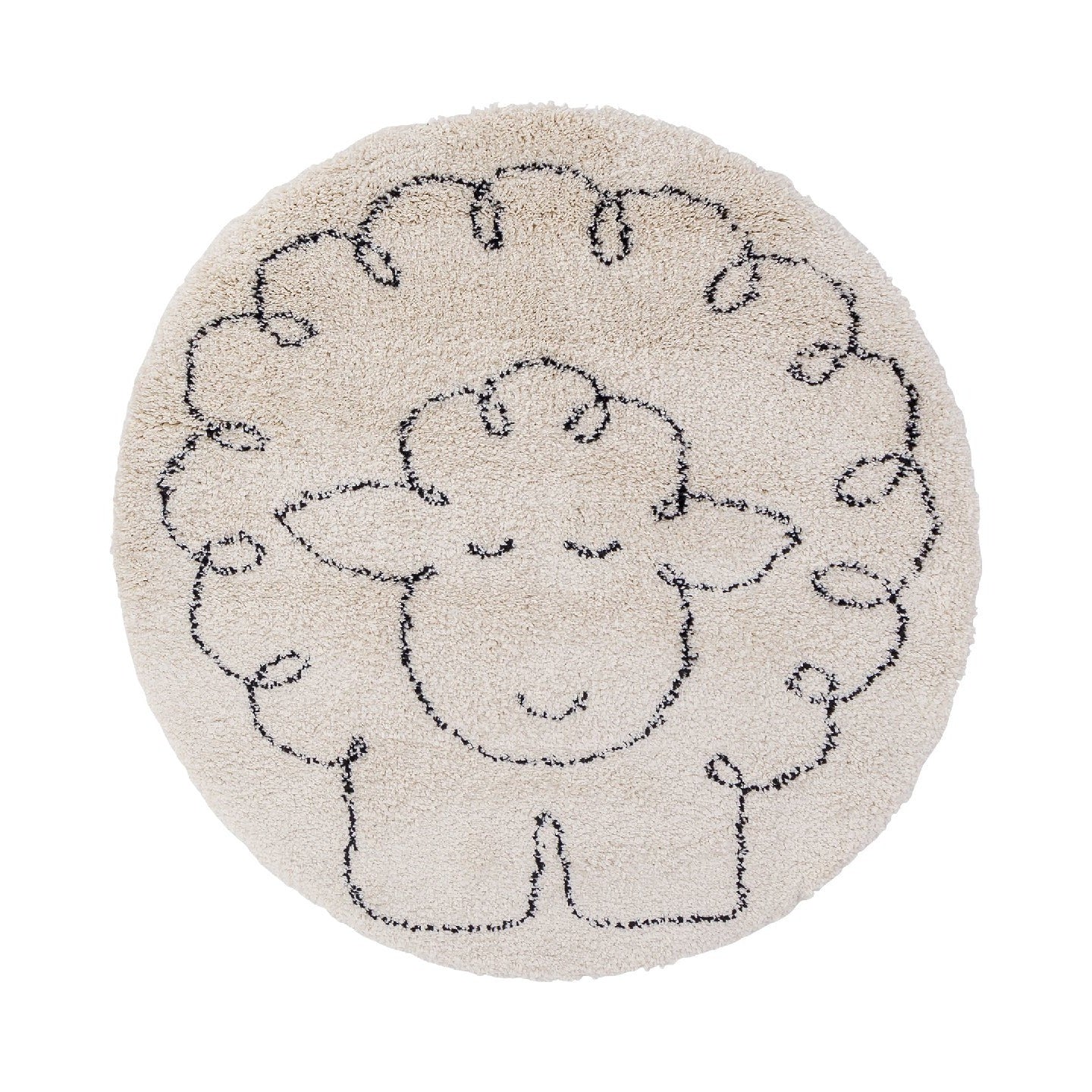 Tapis enfant rond doux et épais PETIT MOUTON, AFK LIVING