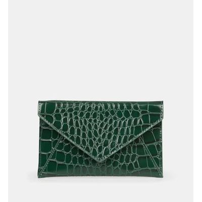 Pochette enveloppe jalette recycl e vert moyen Galeries Lafayette