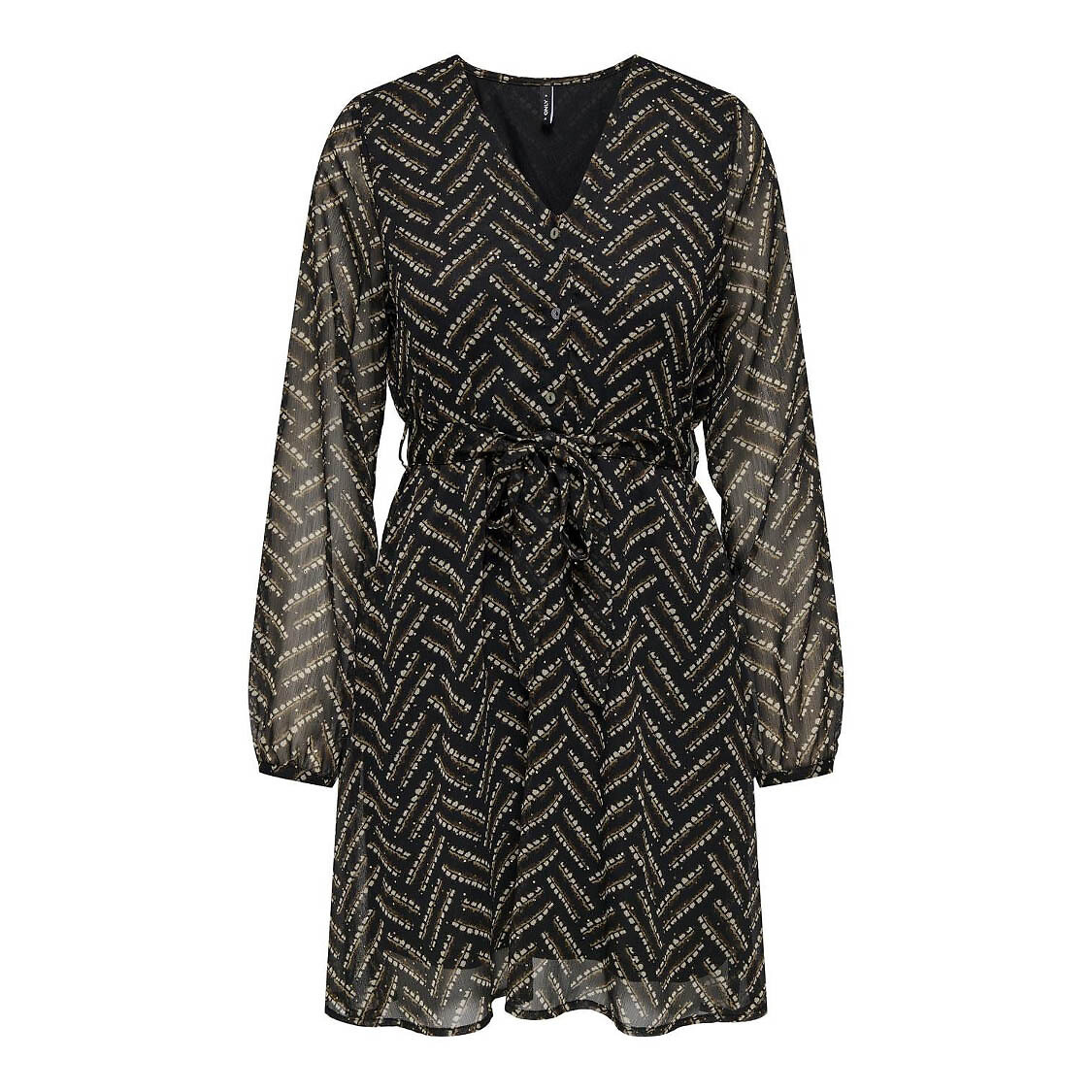 Robe courte imprimée à nouer, ONLY