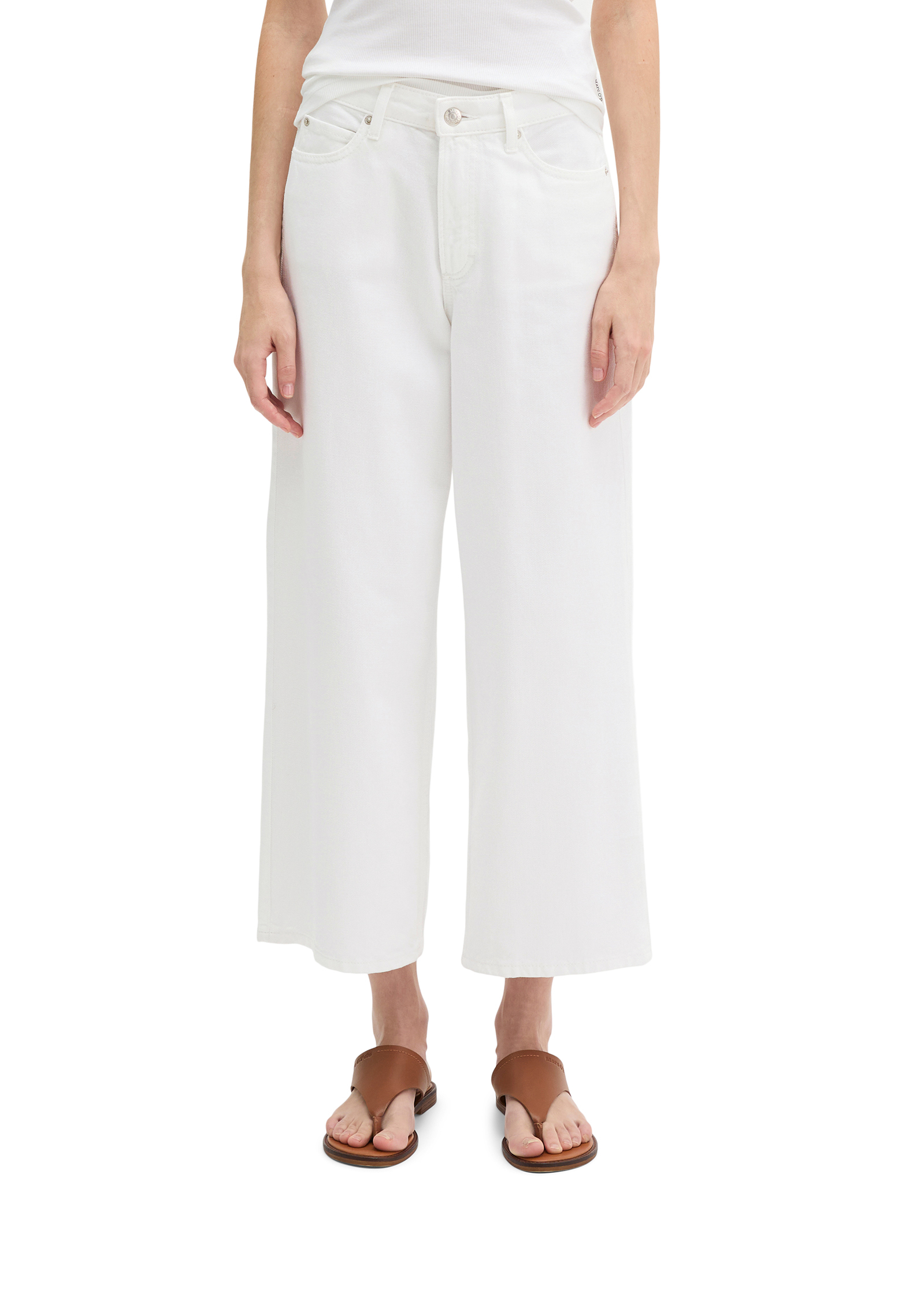 Jeans modèle Tolva large culotte en mélange de coton organique et de lyocell, MARC O'POLO