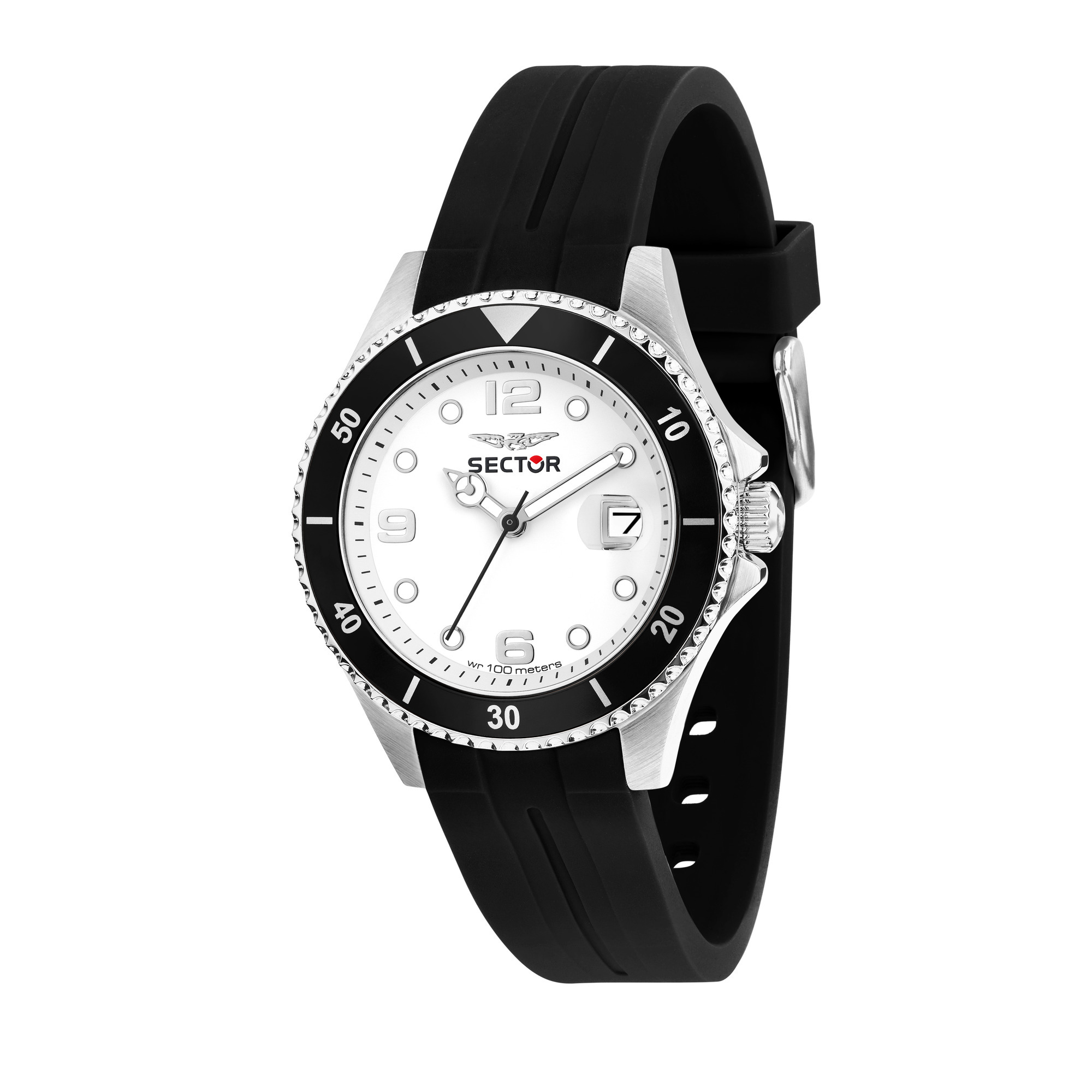 Montre analogique en acier, silicone 230, SECTOR NO LIMITS