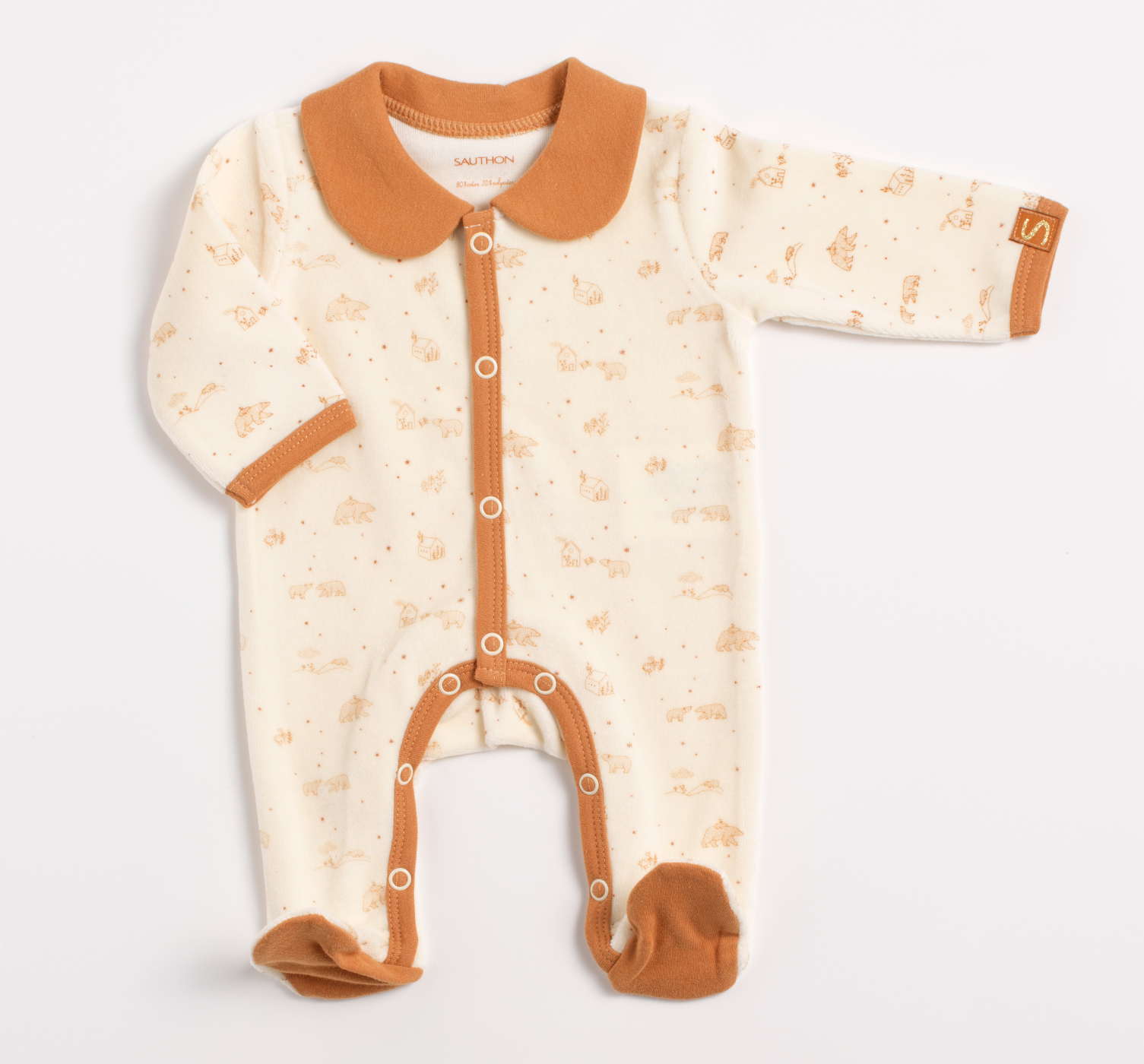 Pyjama bébé velours, SAUTHON