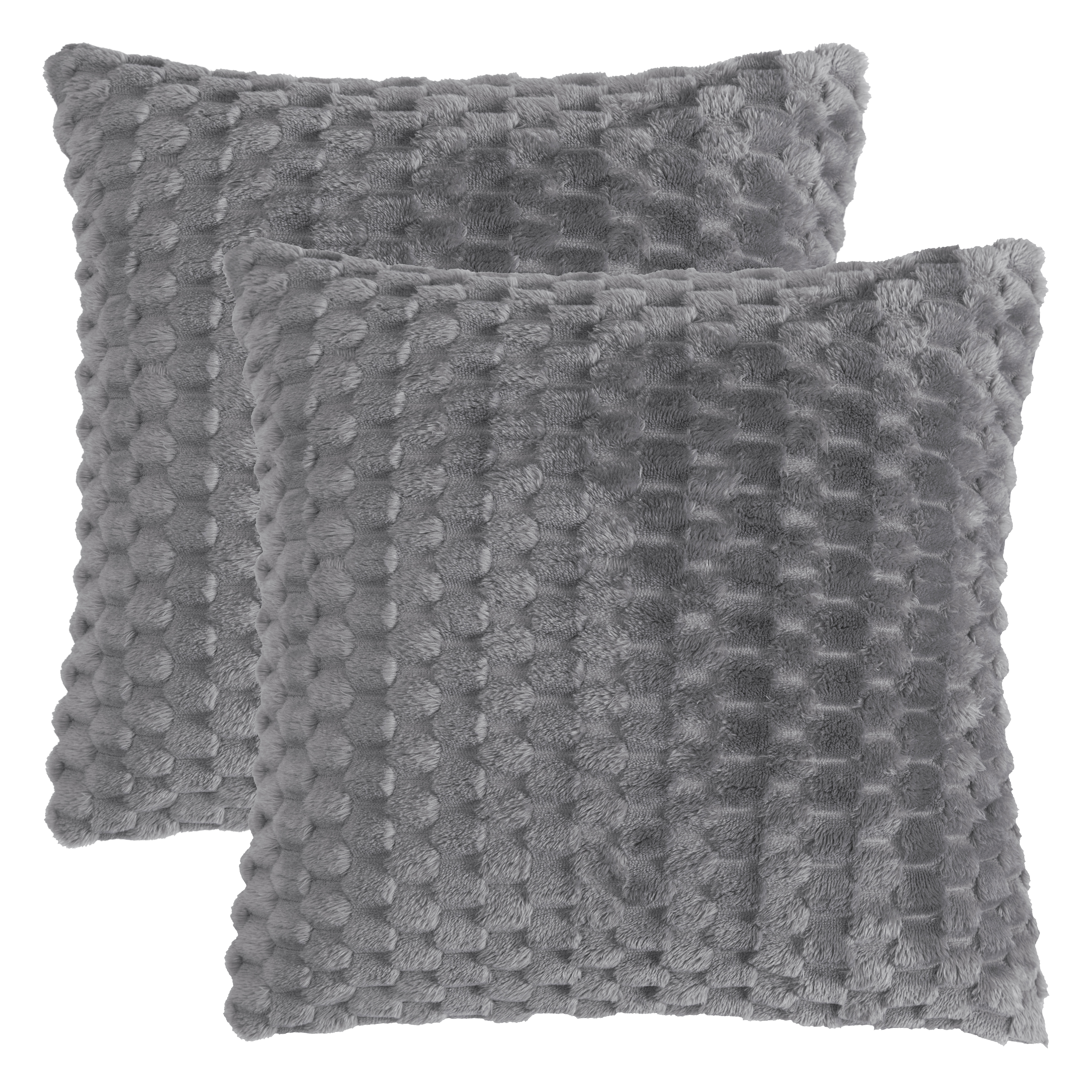 Housses de coussin imitation fourrure KALIMA -lot de 2, MAGMA HEIMTEX