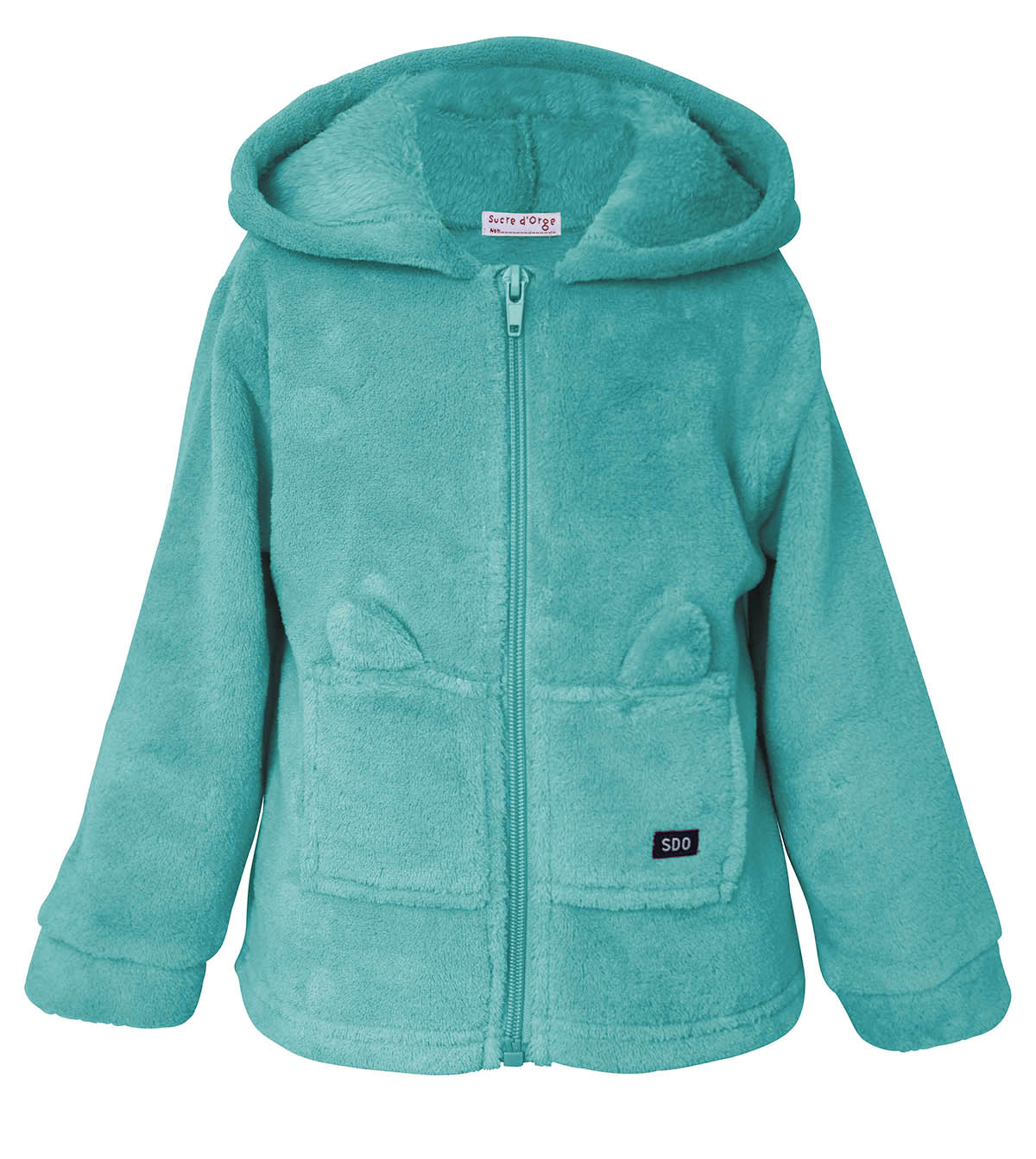 Robe de chambre courte turquoise, SUCRE D'ORGE