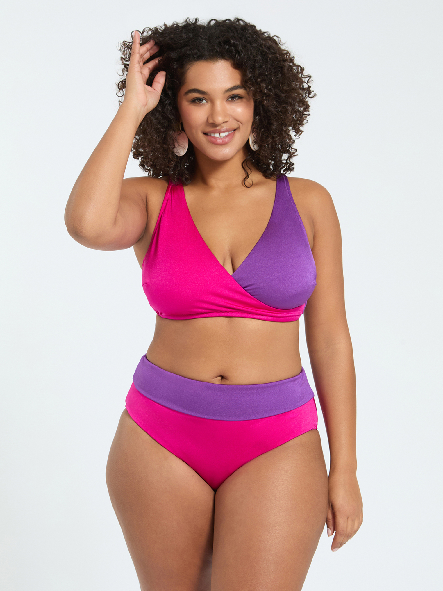 Bikini croisé color block, FIORELLA RUBINO
