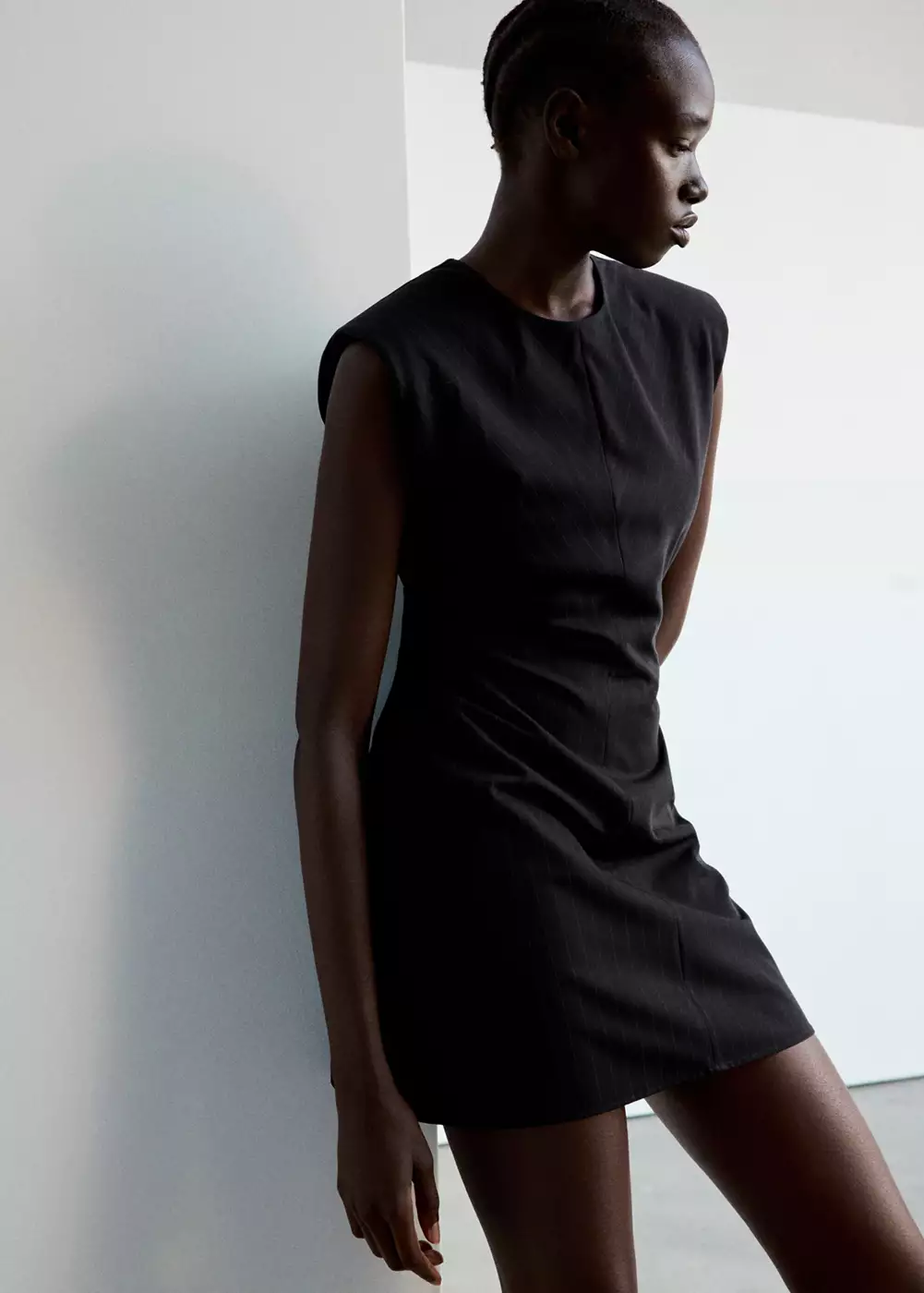 Robe courte à rayures tennis, MANGO