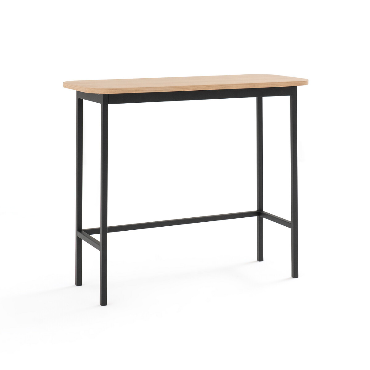 Ryta Oak Melamine Console Table Light La Redoute Interieurs Ryta Oak Melamine Console Table Light, Console Table Leg Height