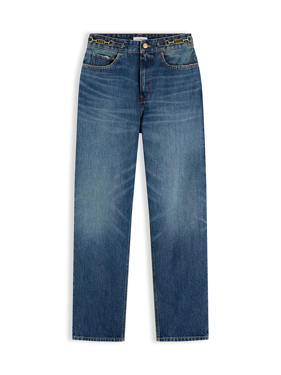 Jean tapered fuselé à mors et drapeau, TOMMY HILFIGER