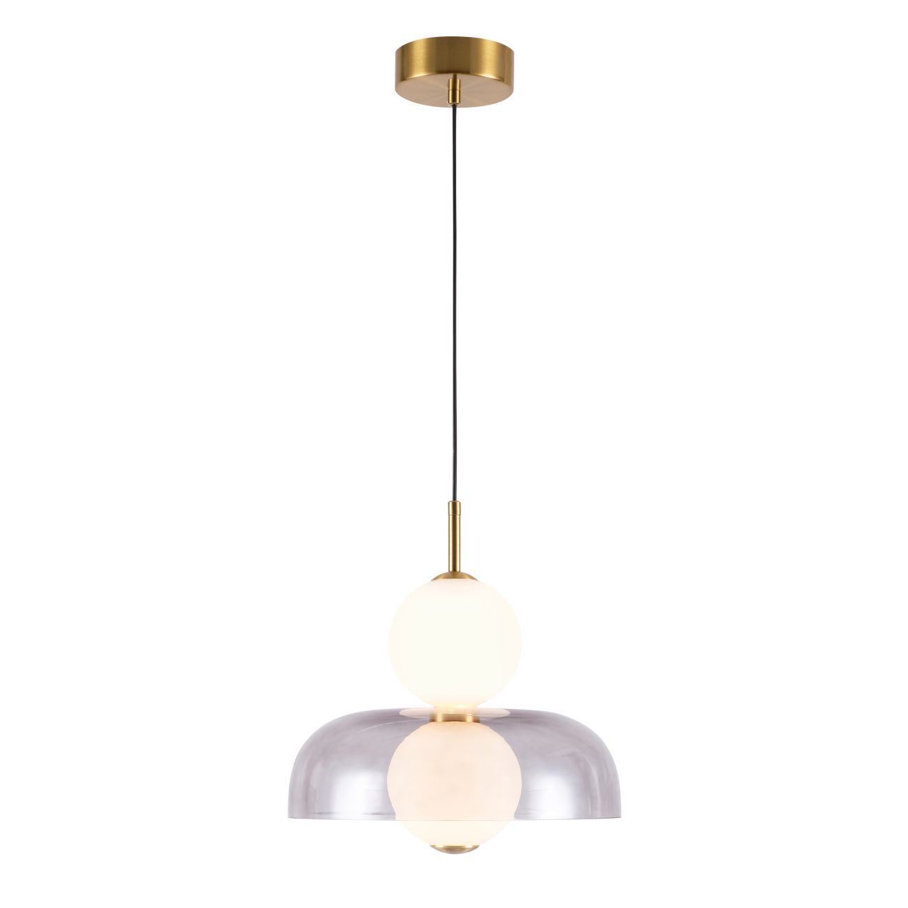 Suspension en verre finition laiton - SANTO, KOSILUM
