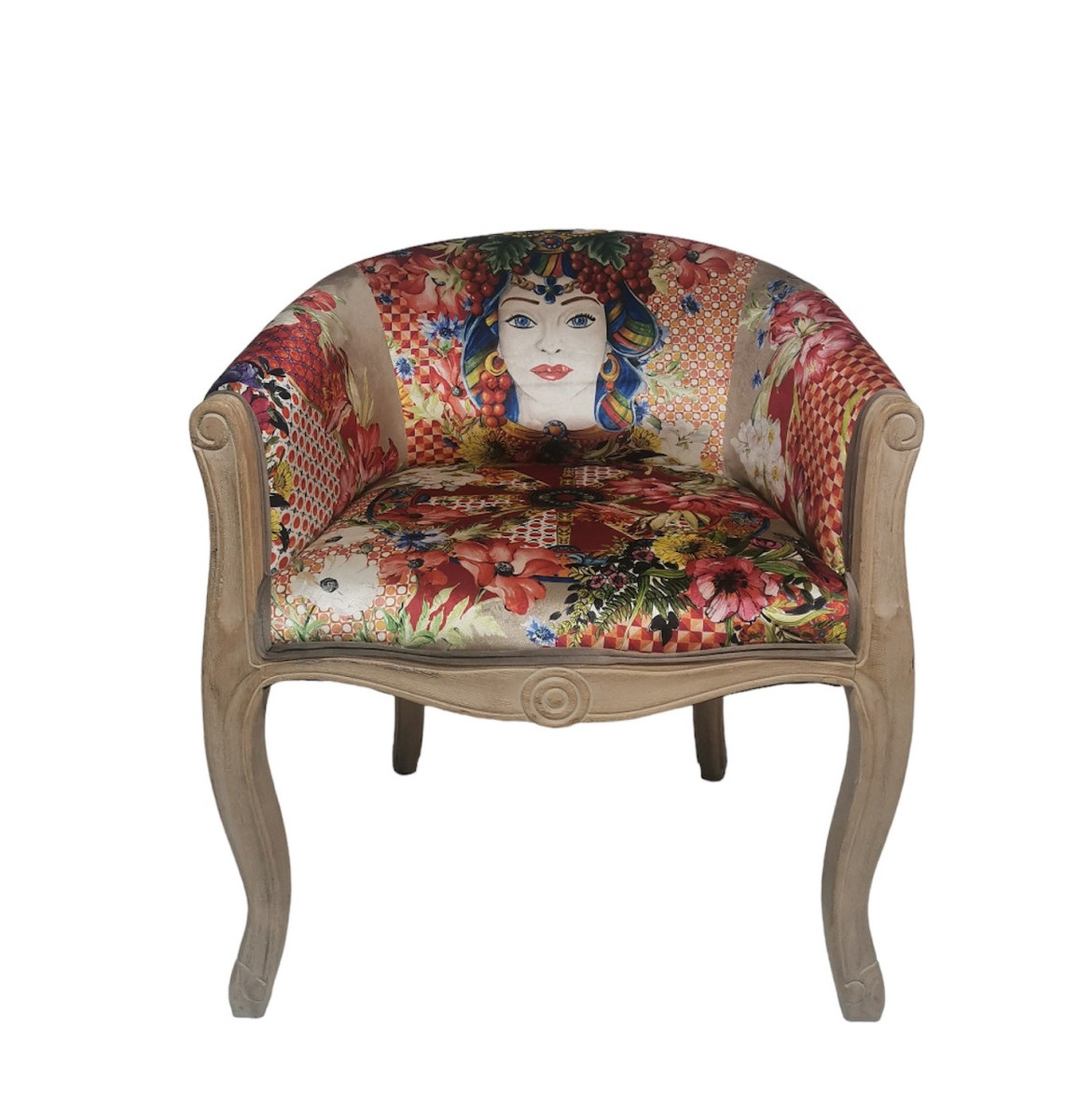 Fauteuil bergère en velours - ESPERANZA, MATHI DESIGN