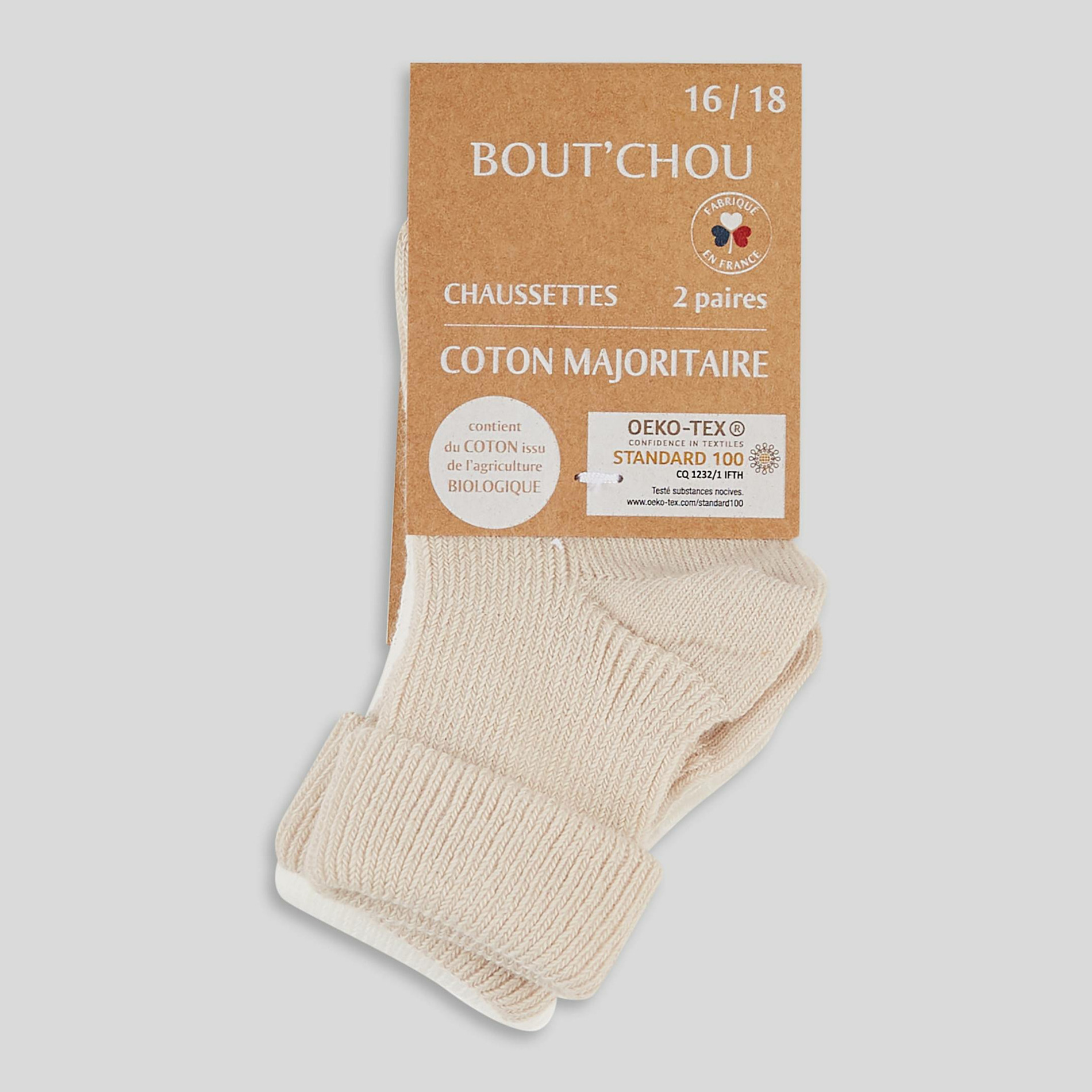 Lot de 2 paires de chaussettes, BOUT'CHOU