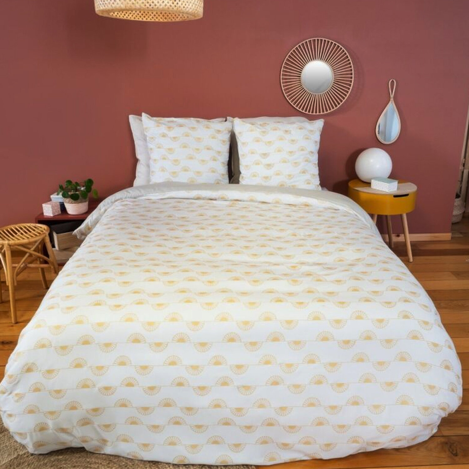 Parure housse de couette en microfibre imprimée, Helis, C DESIGN HOME TEXTILE