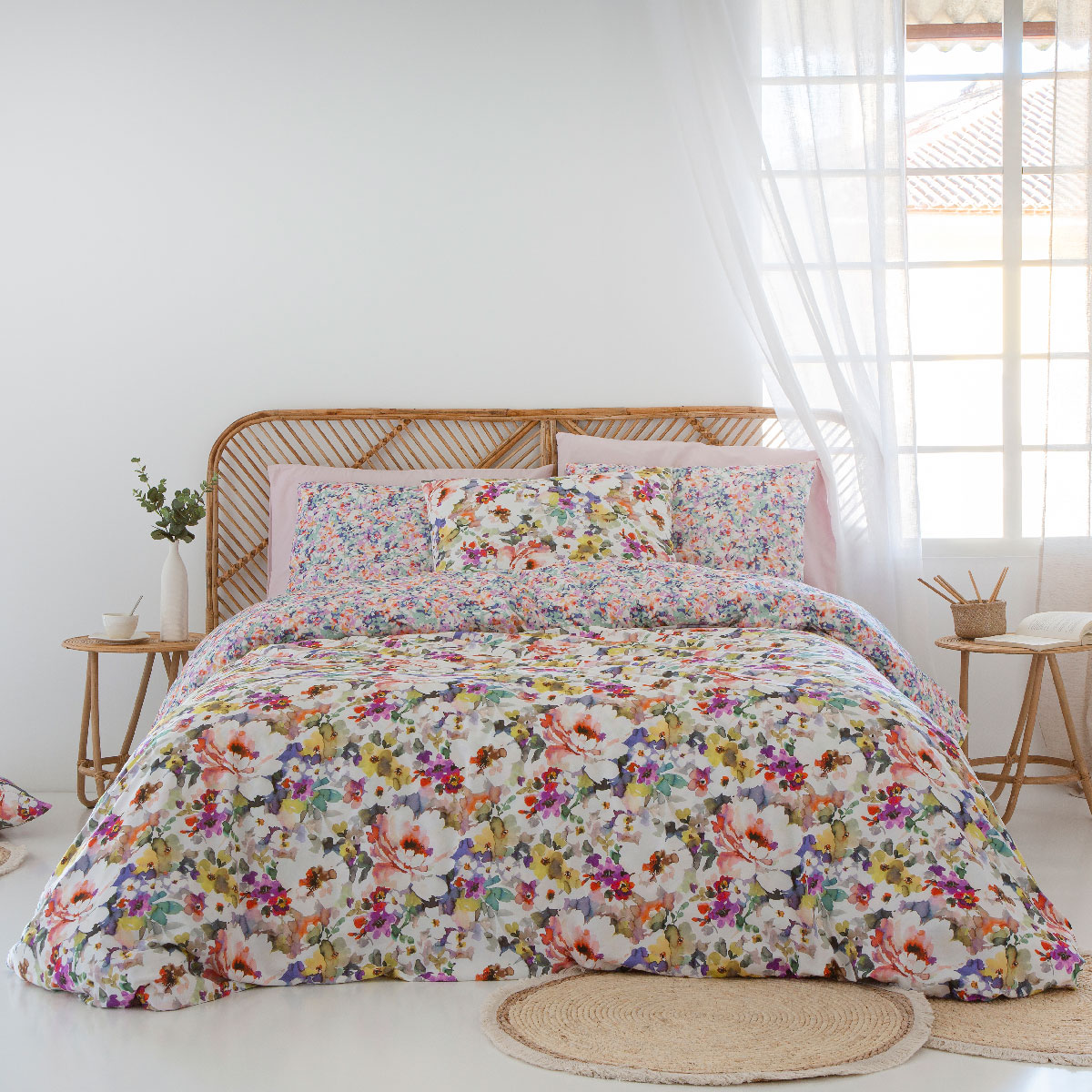 Housse de couette réversible en coton POESIE, NAF NAF HOME