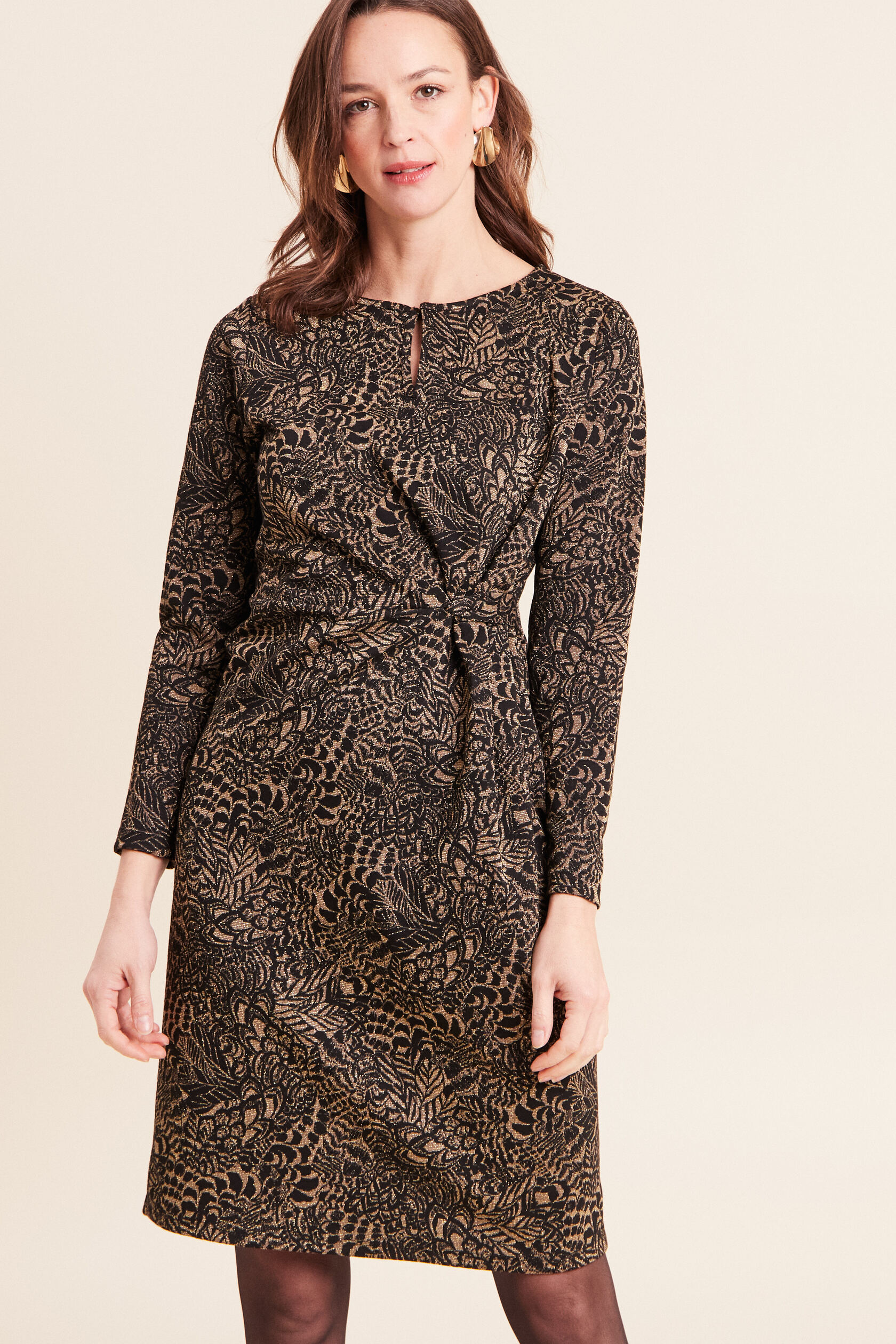 Robe ajustée courte en maille col rond, BREAL