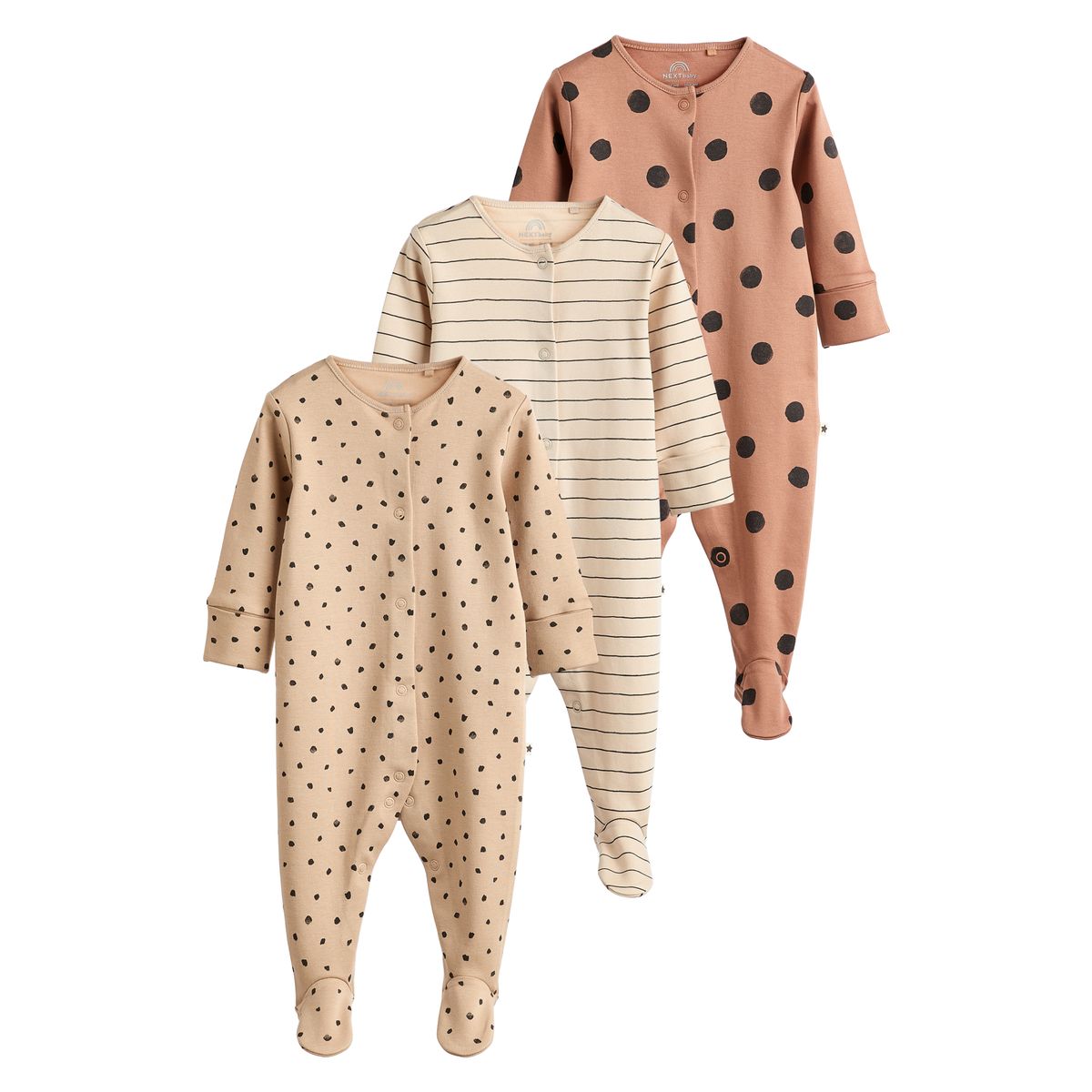 Lot de 3 dors bien bebe coupe classique naturel Next La Redoute