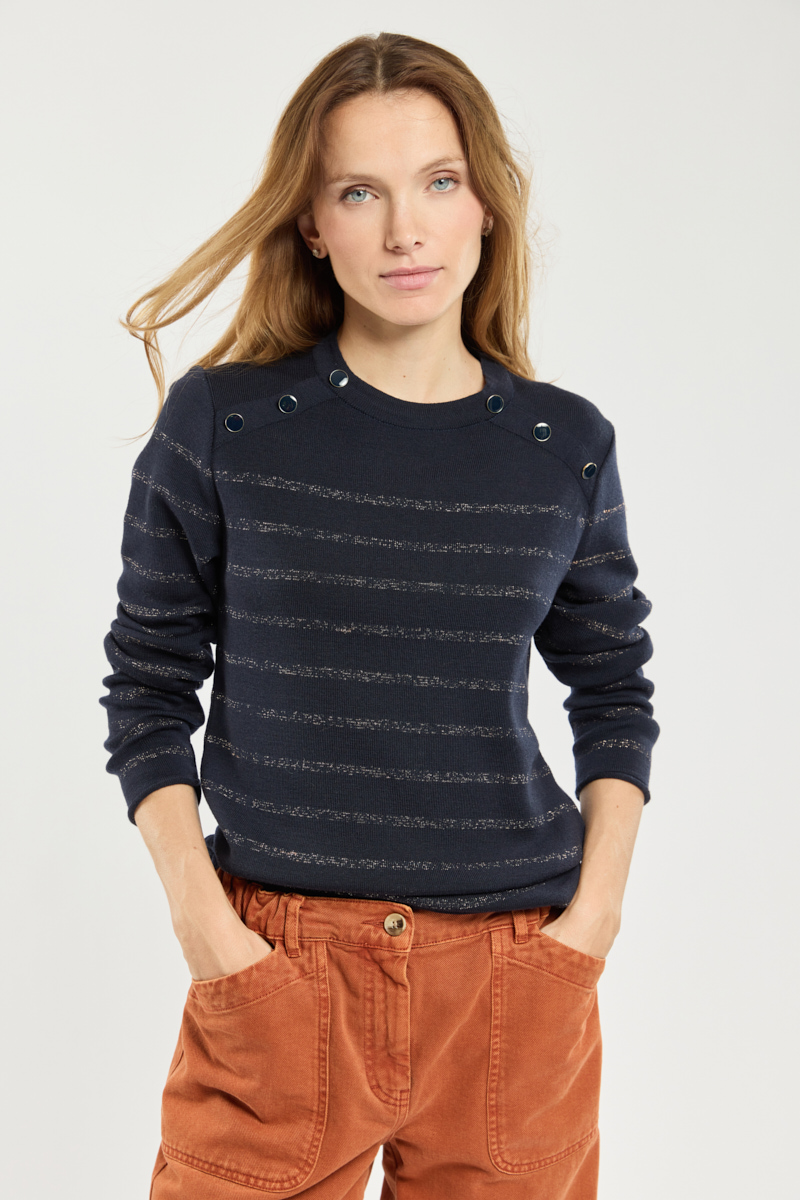 Pull rayé - laine, TERRE & MER