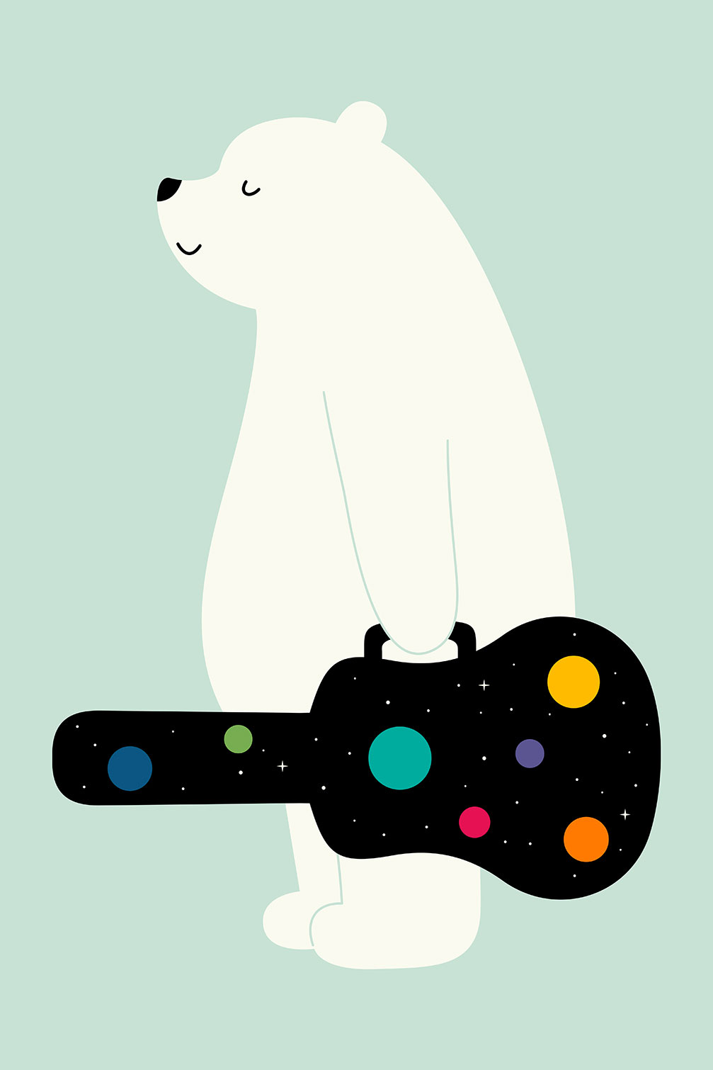 Tableau enfant guitare à la main, HEXOA