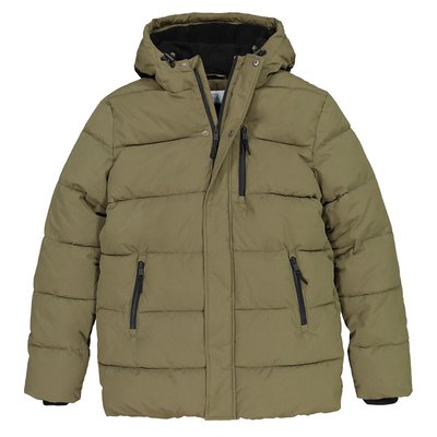 Recycled Warm Padded Jacket with Hood, 10-18 Years LA REDOUTE COLLECTIONS
