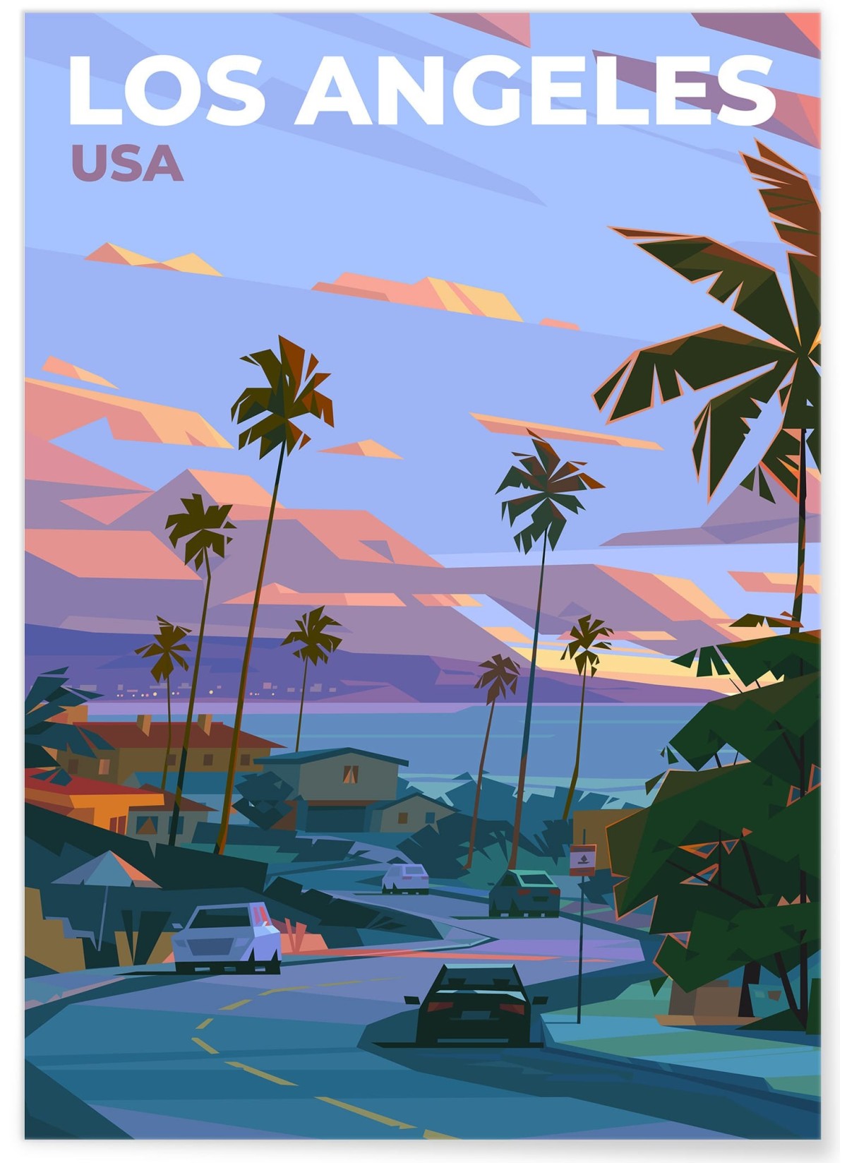 Affiche ville Los Angeles 2, L'AFFICHERIE