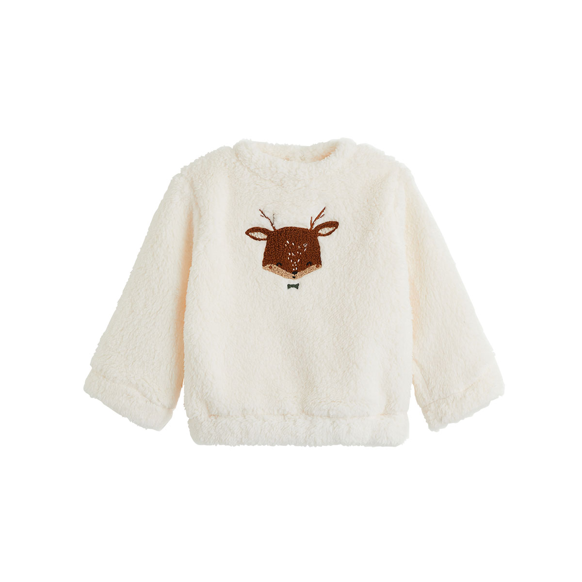 Sweat-shirt bébé en sherpa Oslo, PETIT BEGUIN