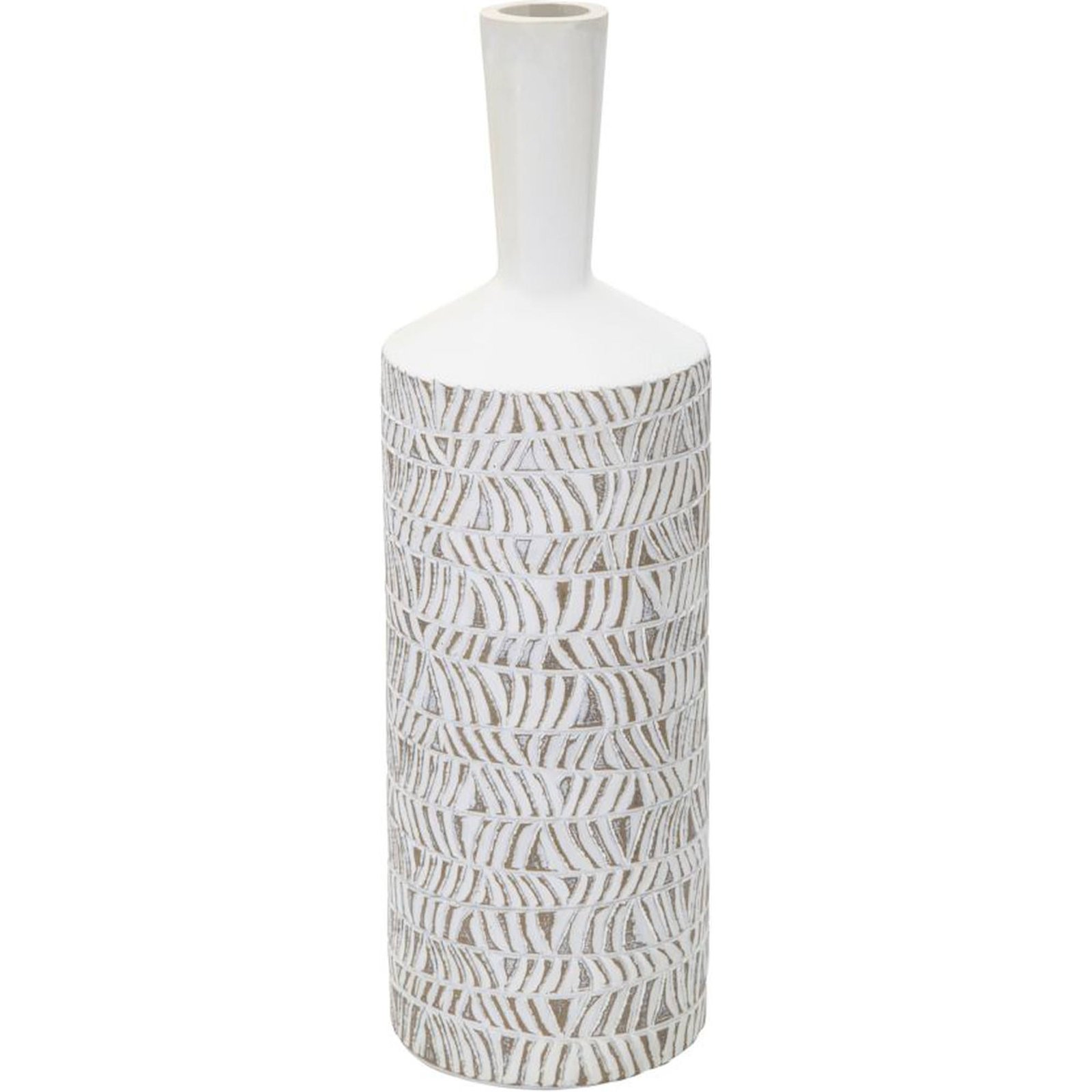 Vase bouteille reliefs sculptés à la main BOHO, RECOLLECTION