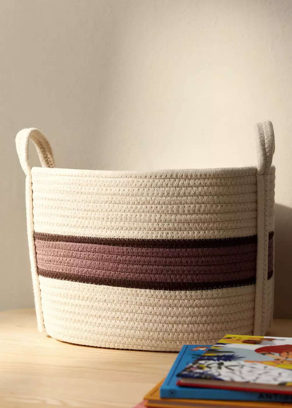 Grand panier enfant en coton avec anses, MANGO HOME