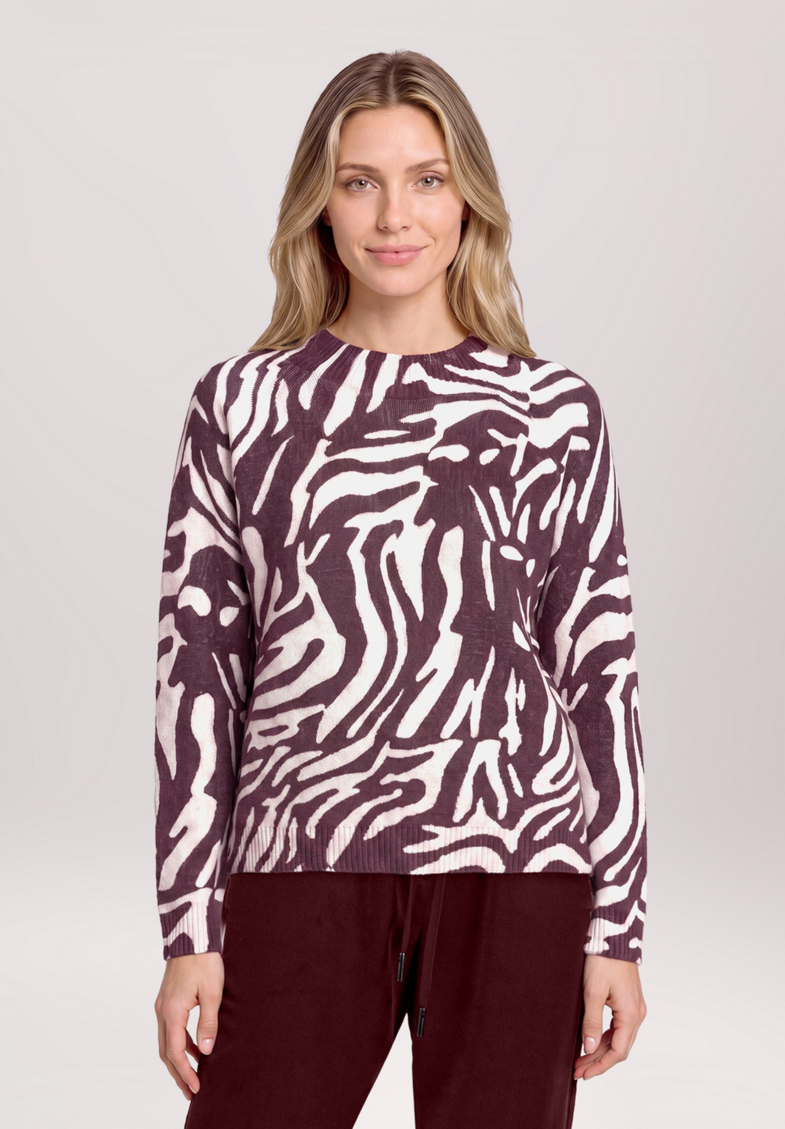 Pull-over en maille à imprimé animalier, BETTY & CO