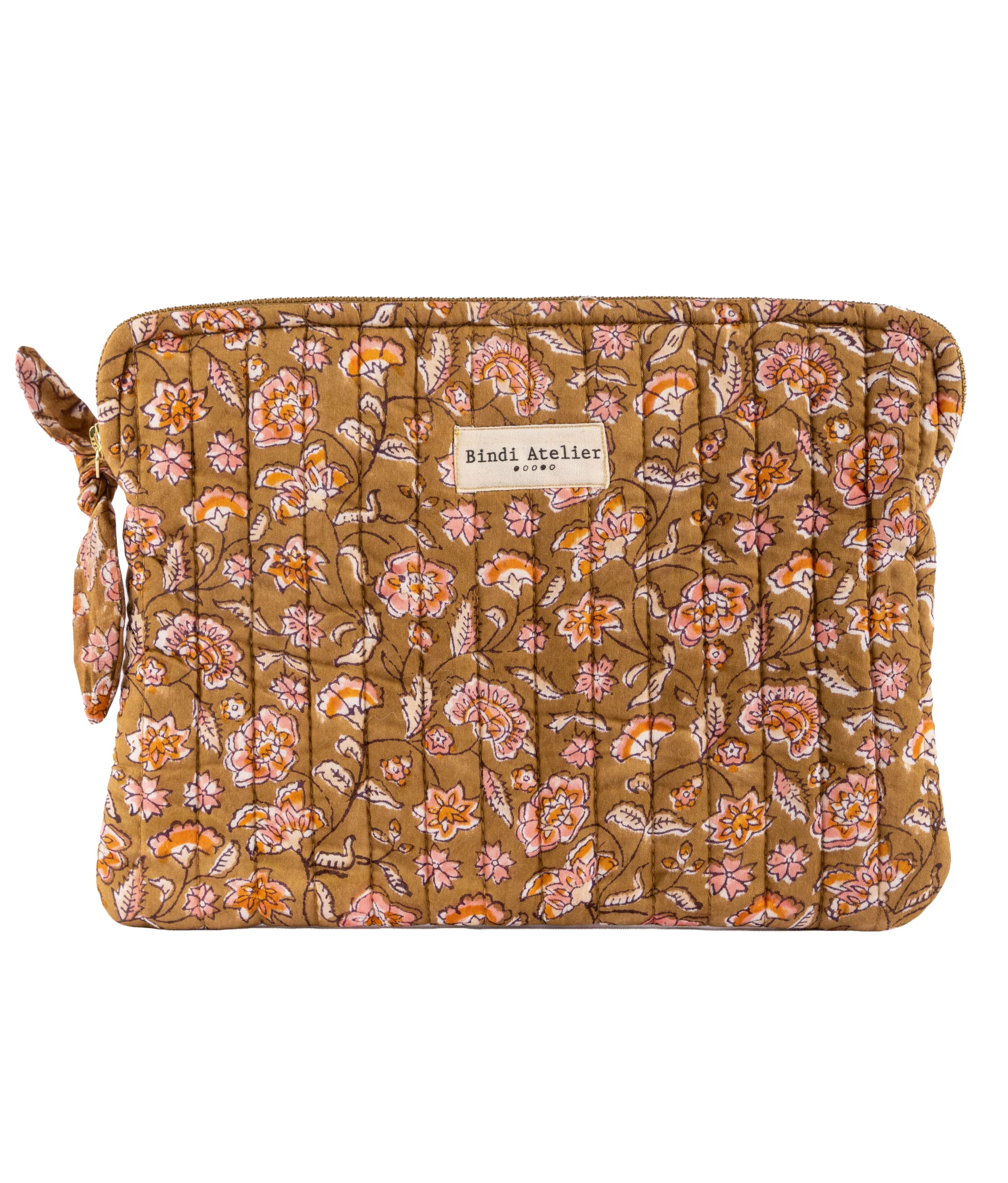 Pochette plate en coton matelassé, BINDI ATELIER